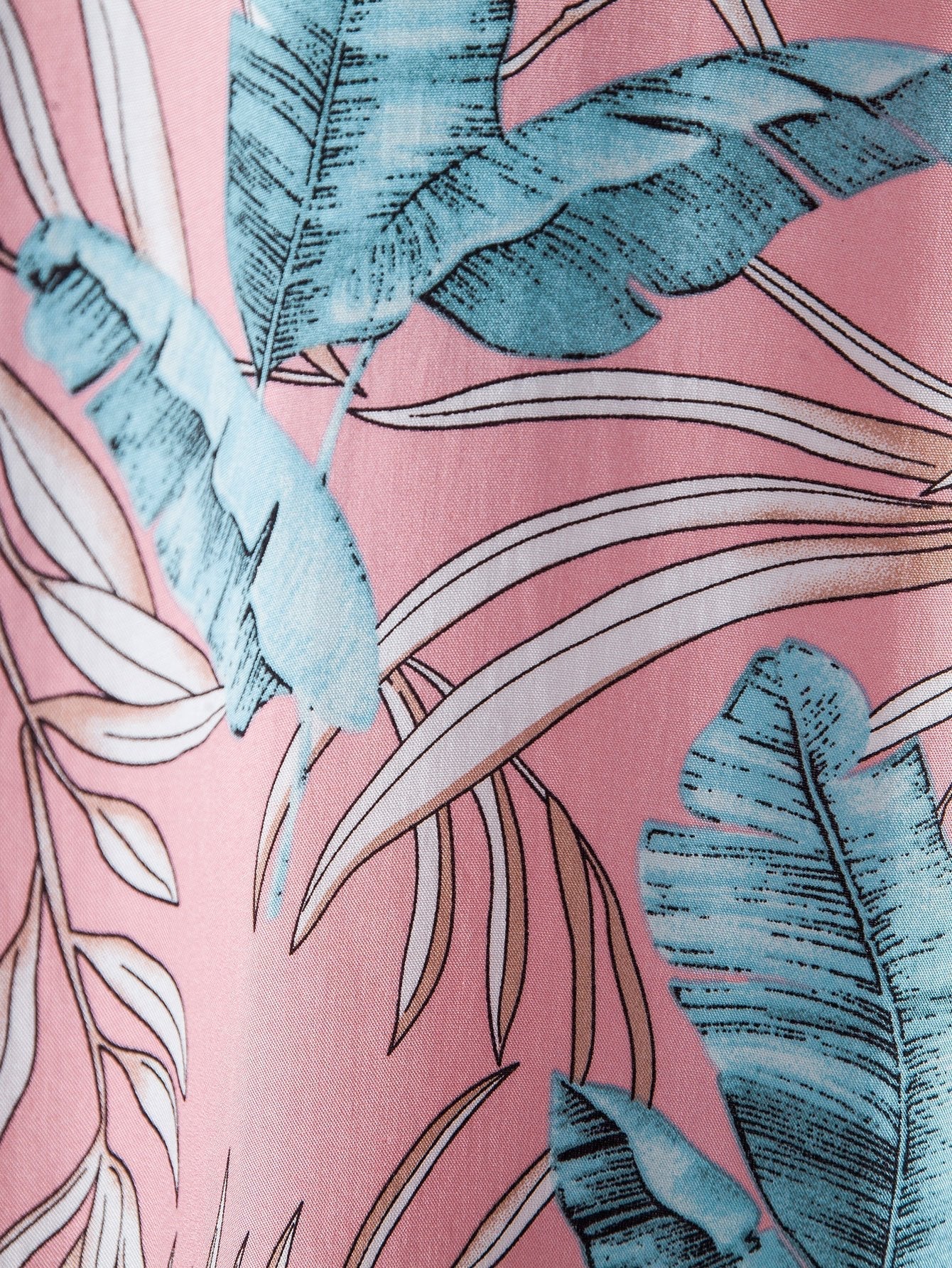 Aretino® | Viscose Tropical Print Button Up Shirt - Image 7