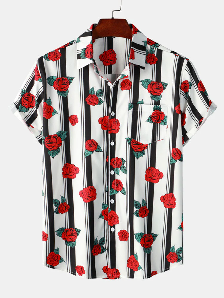 Argall® | Rose Striped Print Shirt