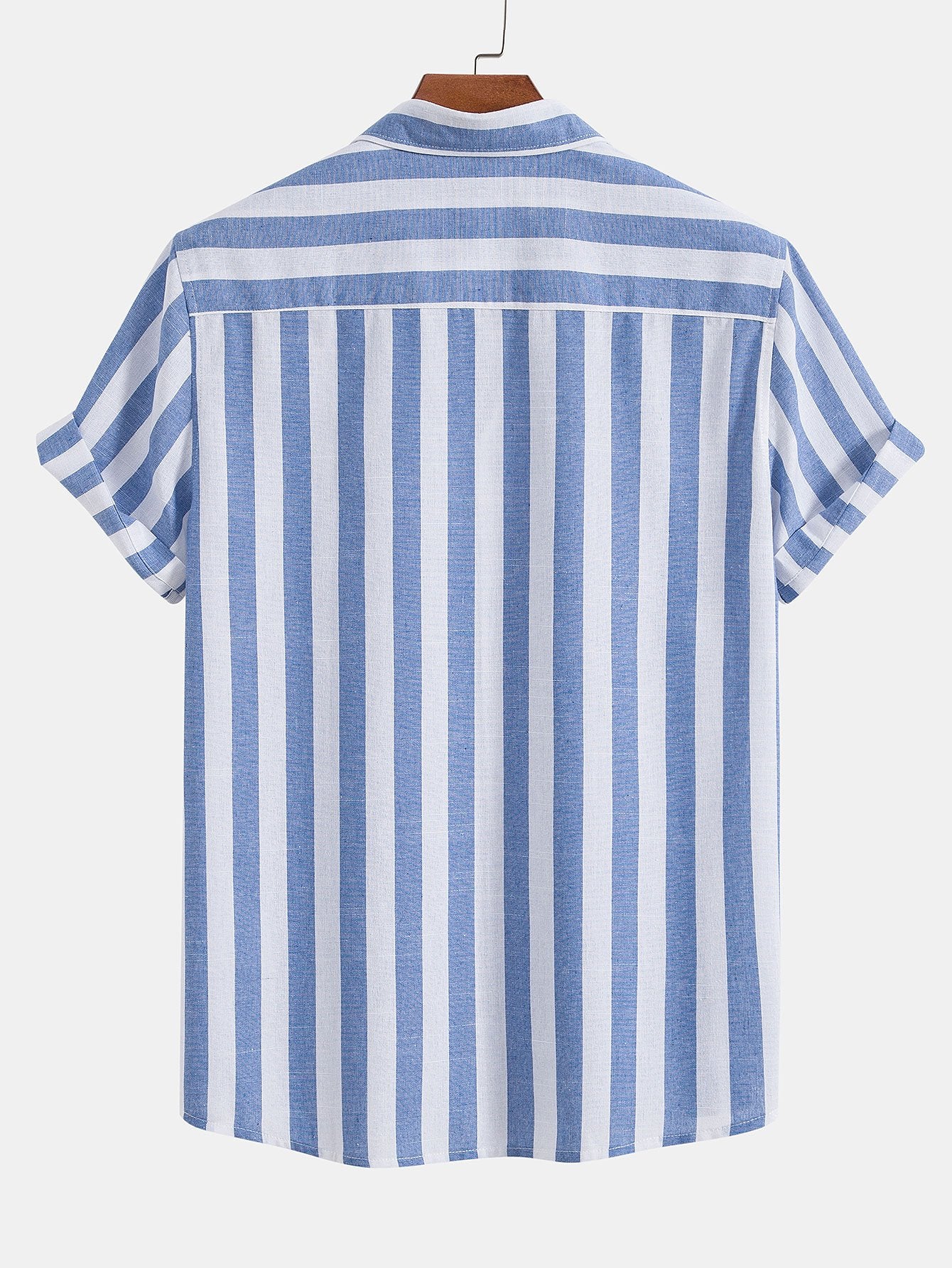 Arion® | Striped Cotton Blend Button Up Shirt - Image 2