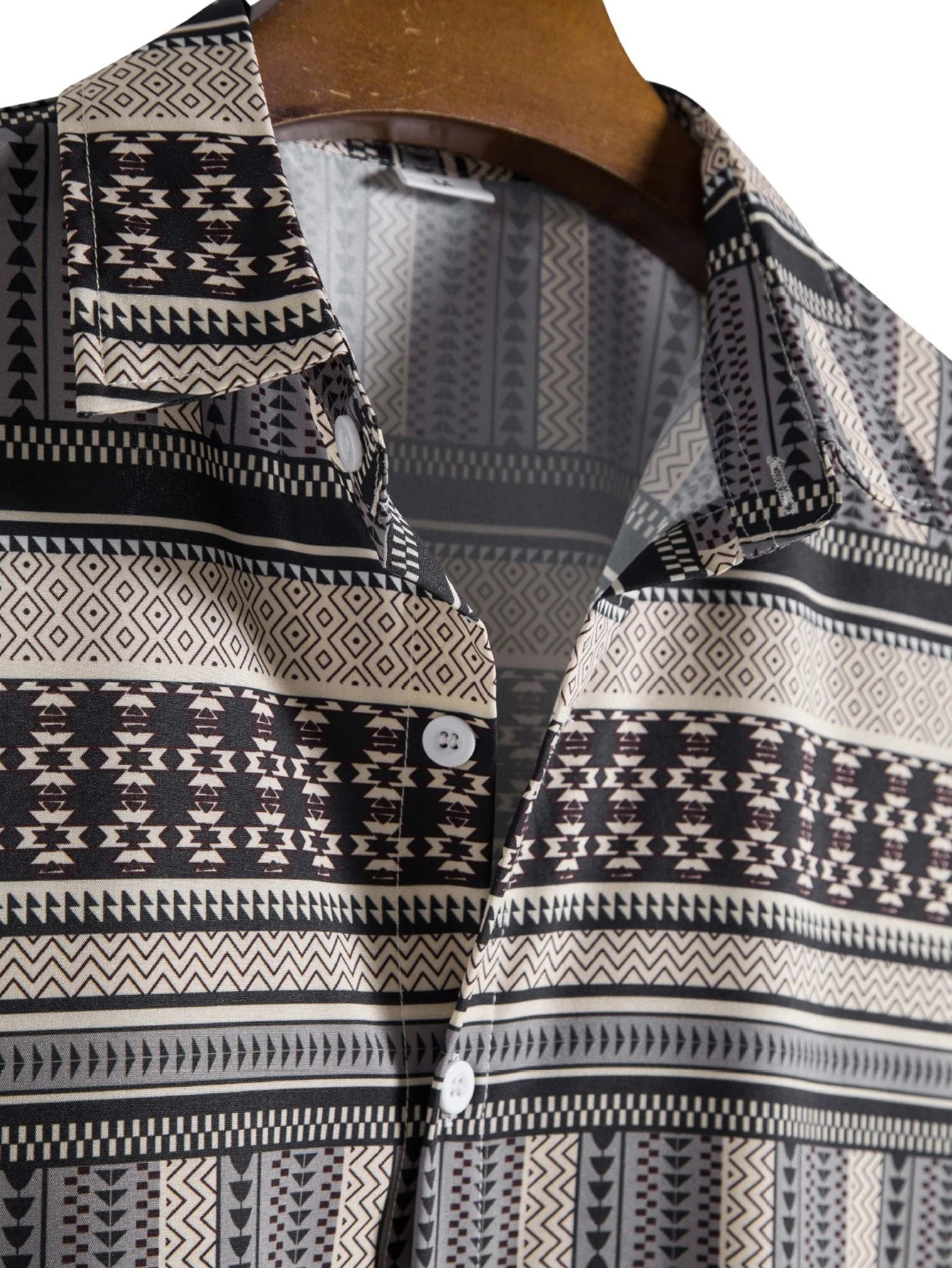Aris® | Aztec Print Button Up Shirt - Image 3