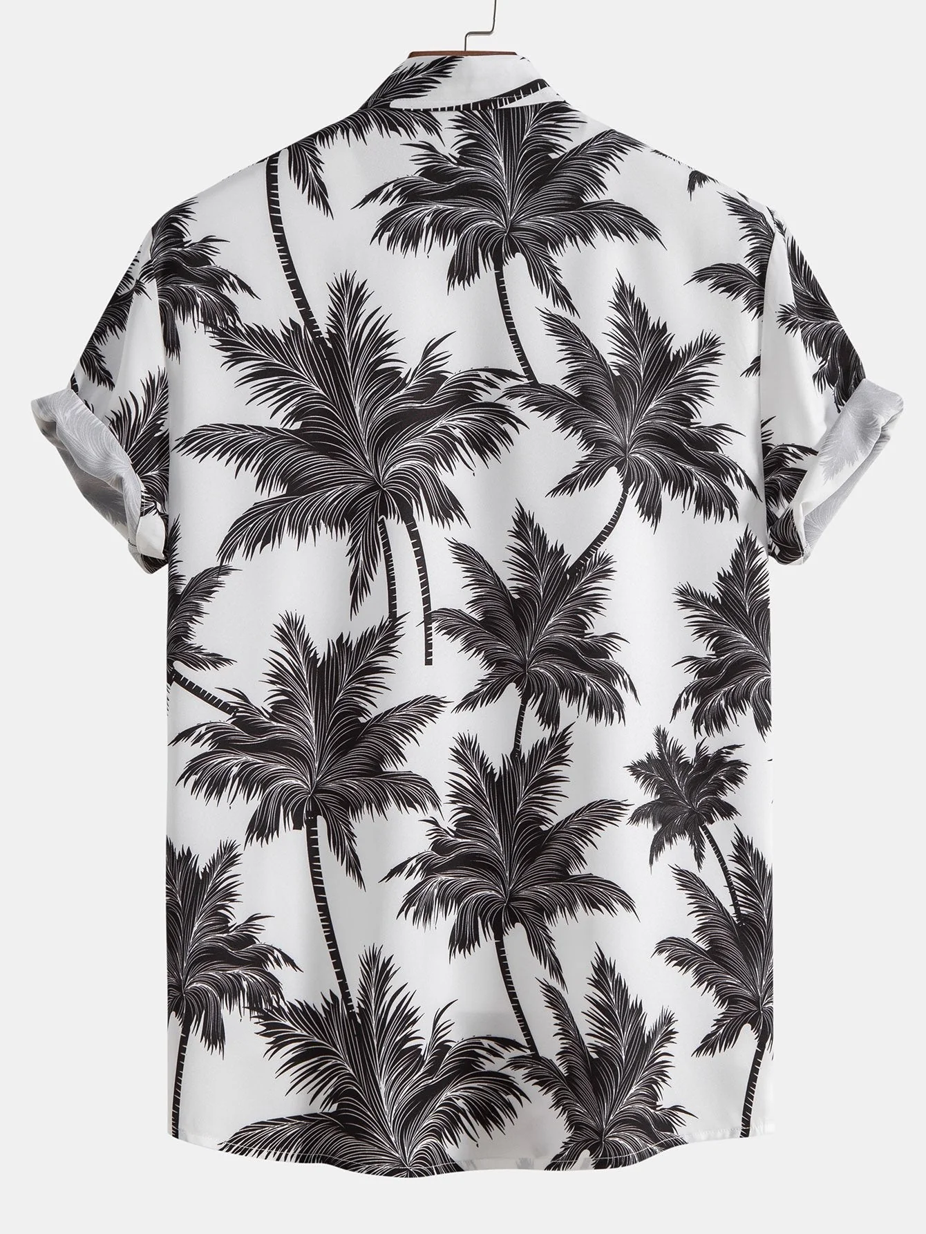 Aristides® | Palm Tree Print Button Up Shirt & Striped Swim Shorts - Image 4