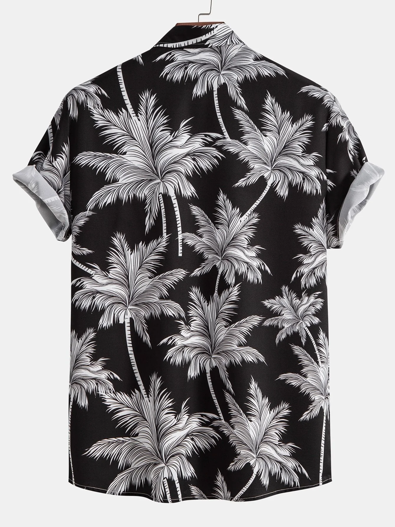 Aristides® | Palm Tree Print Button Up Shirt & Striped Swim Shorts - Image 6