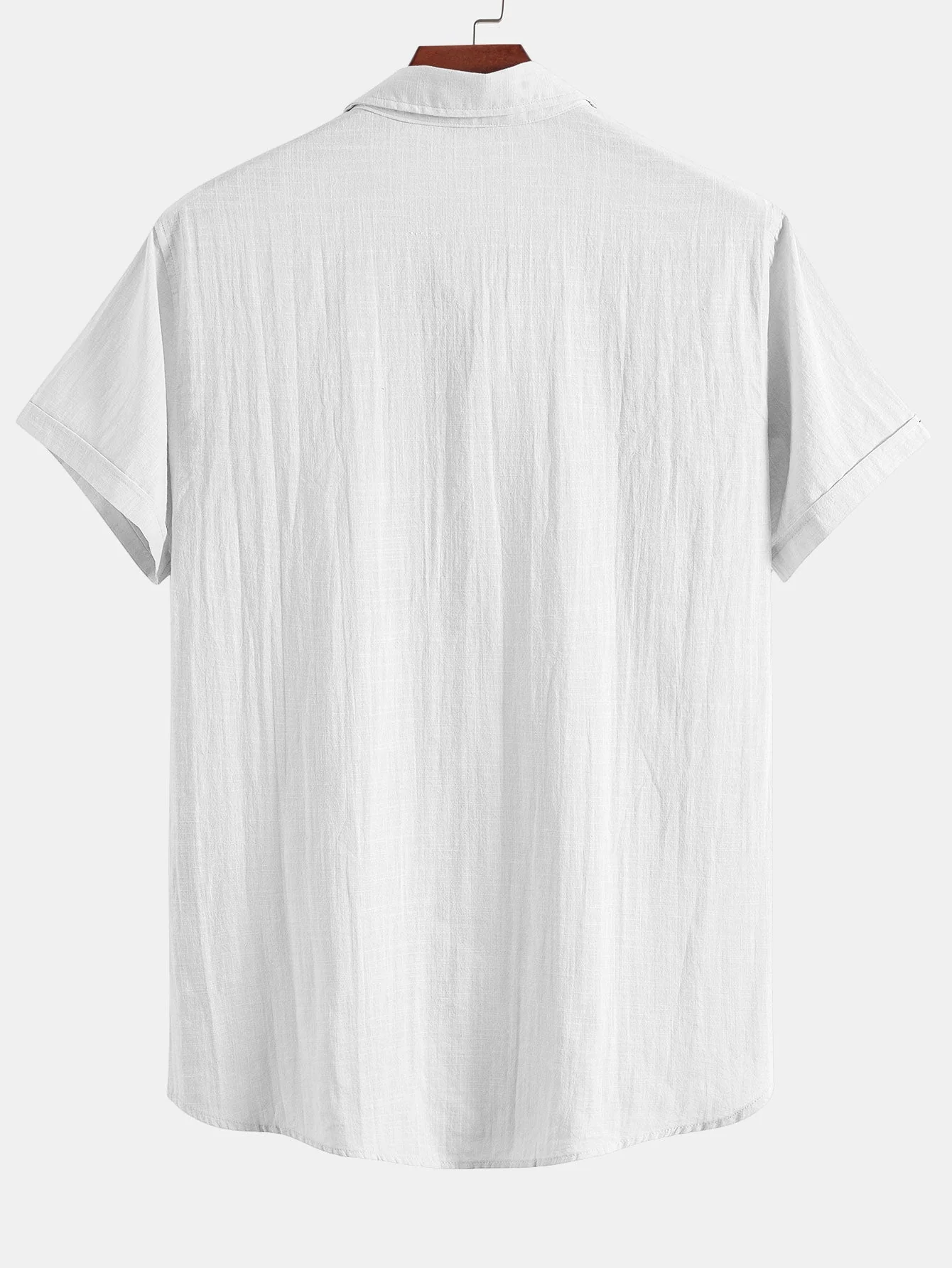 Aristides® | Short Sleeve Linen Look Polo Collar Shirt - Image 6