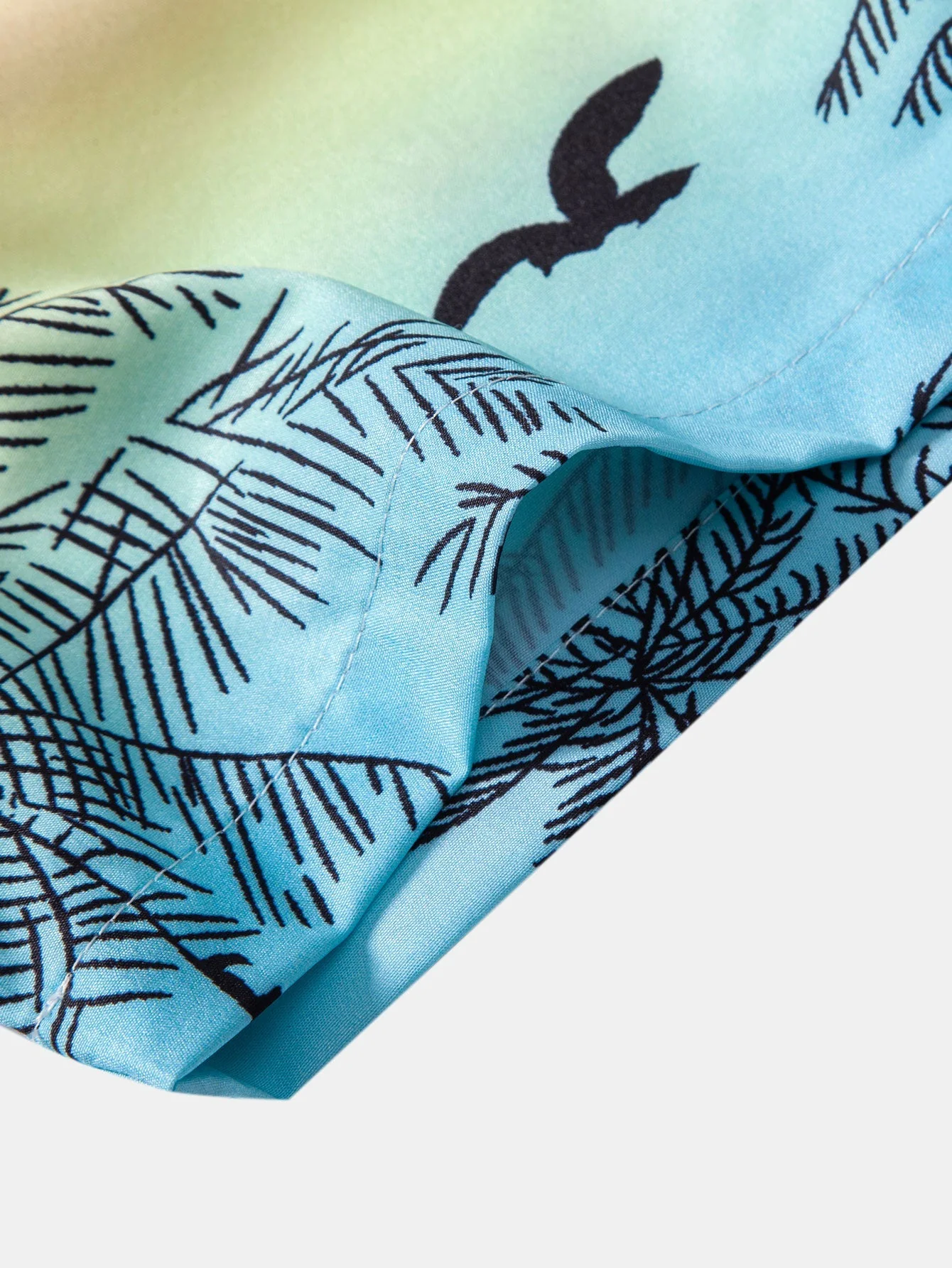 Aristoteles® | Palm Tree Seagull Print Button Up Shirt - Image 4