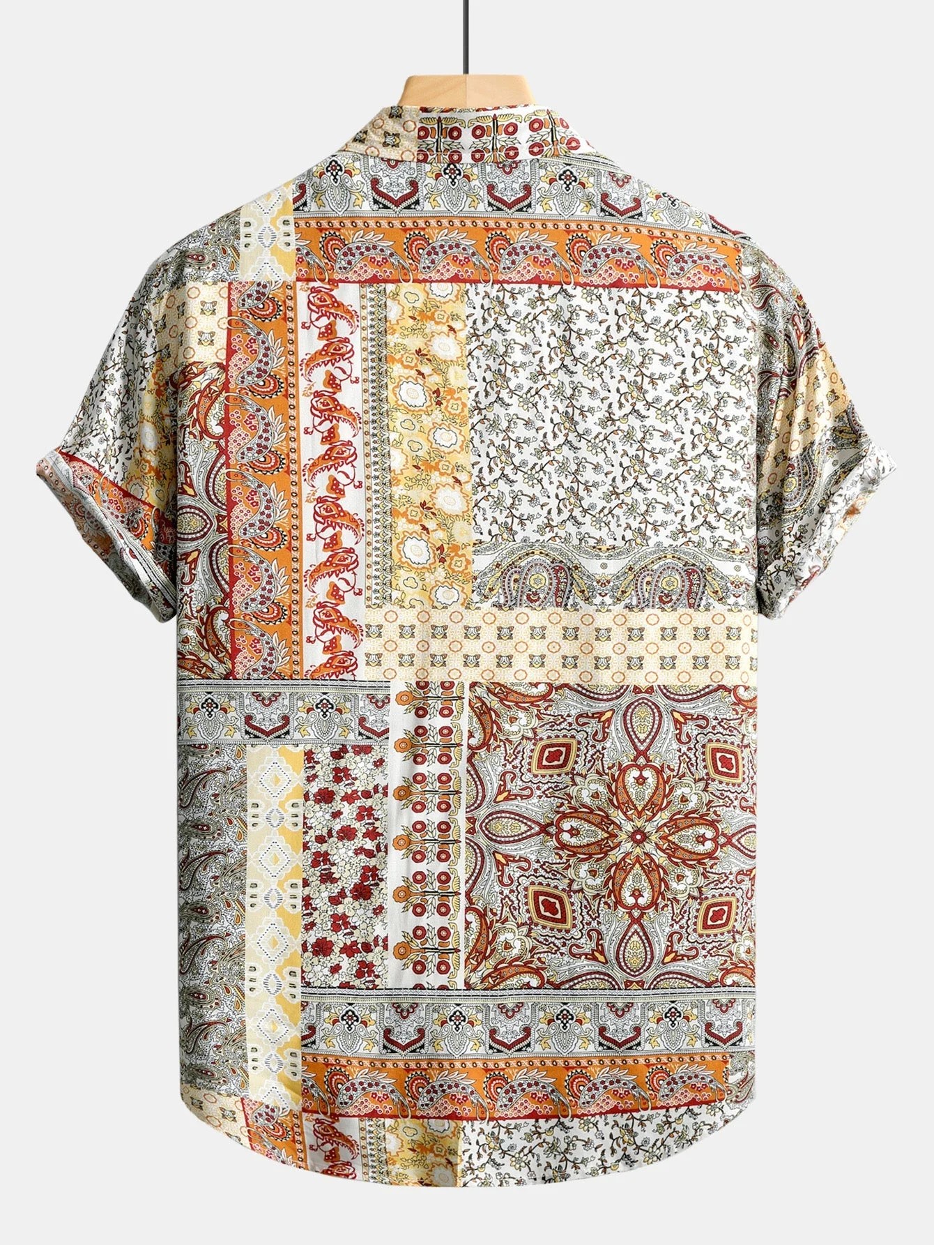 Arlan® | Paisley Floral Print Button Up Shirt - Image 2