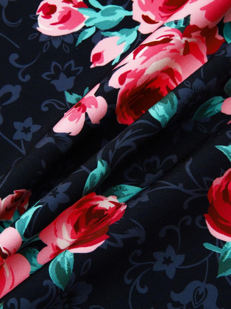 Arlow® | Rose Print Revere Shirt - Image 6