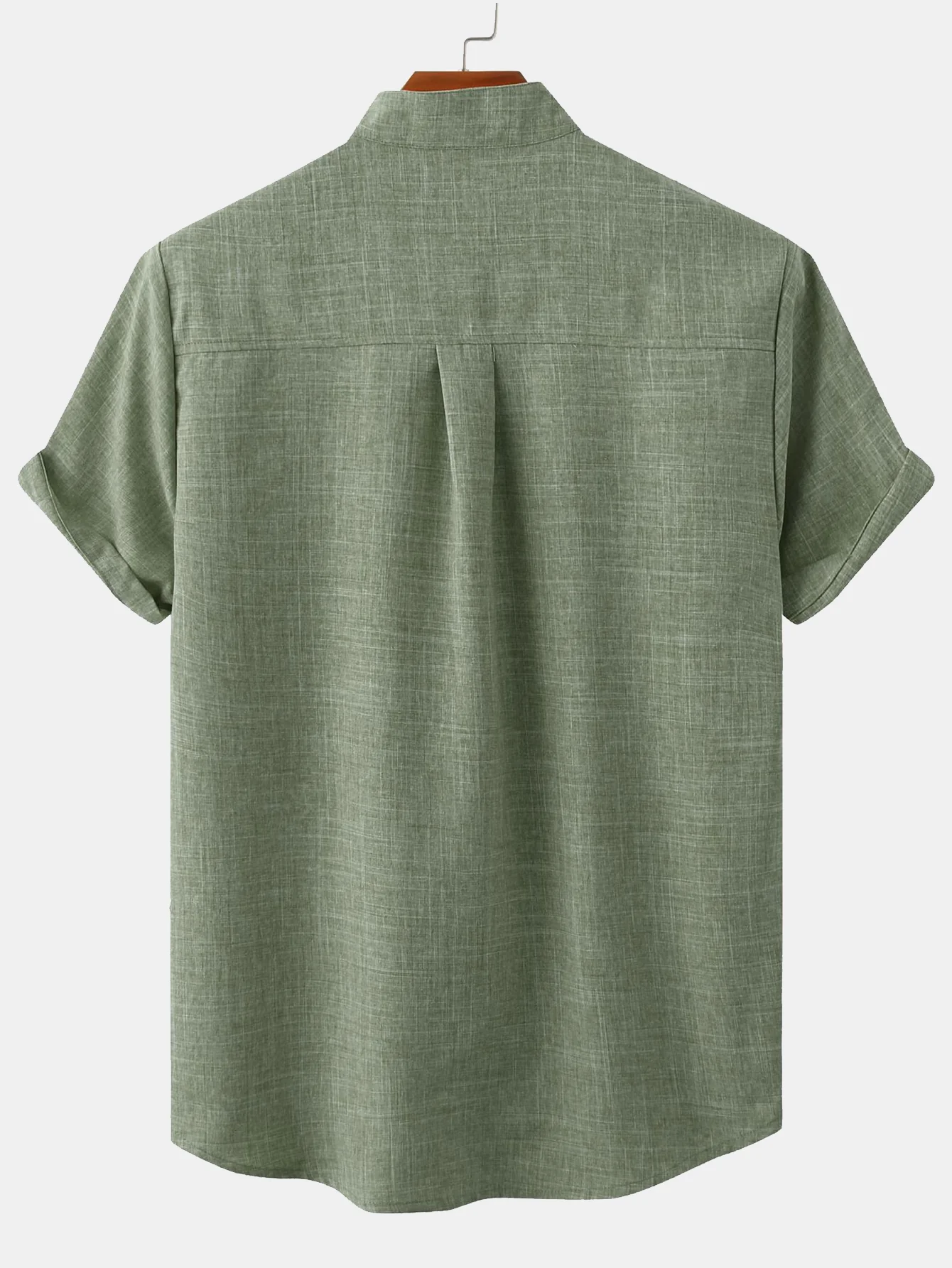 Arly® | Man Stand Collar Shirt Whit Pocket - Image 4