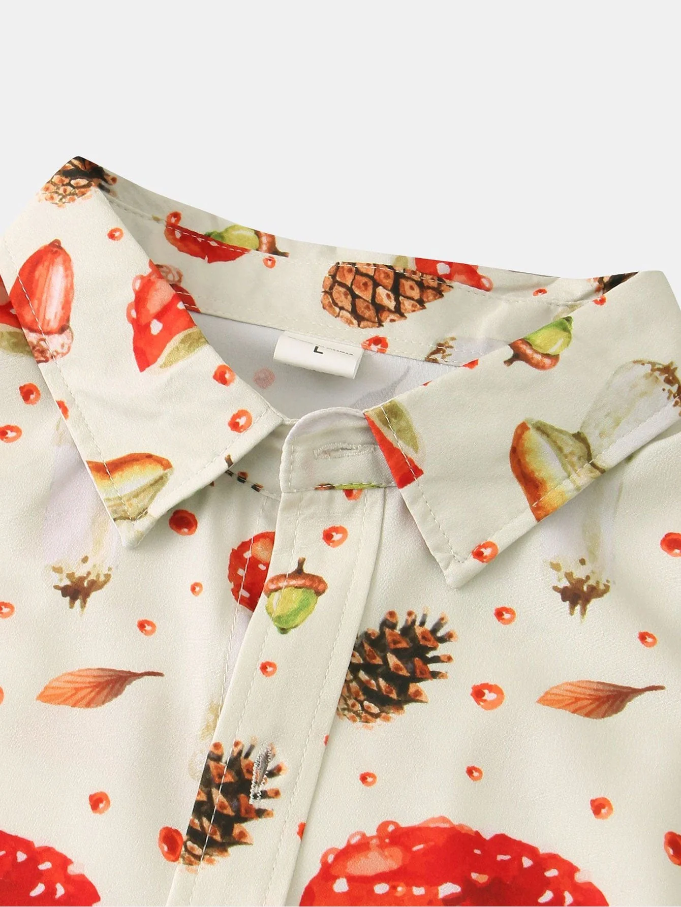 Armando® | Mushroom Pine Nuts Print Shirt - Image 3