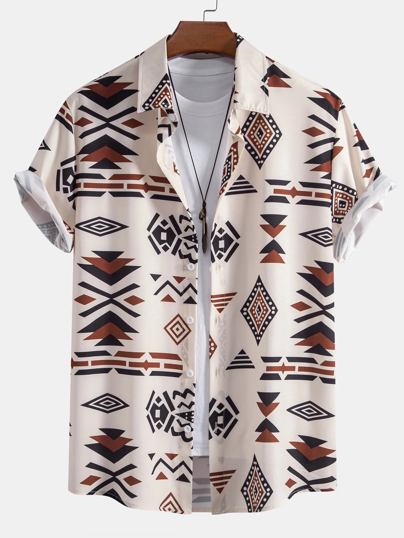 Armon® | Aztec Geometric Print Shirt