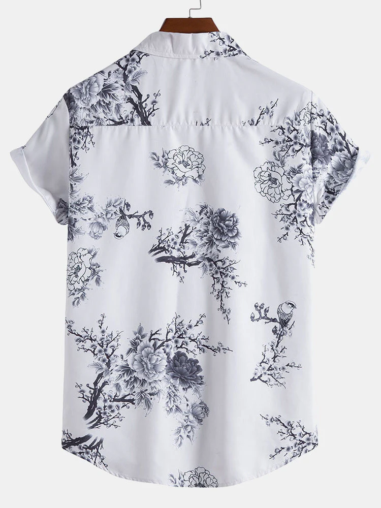 Armoni® | Flower And Bird Painting Shirts - Image 2