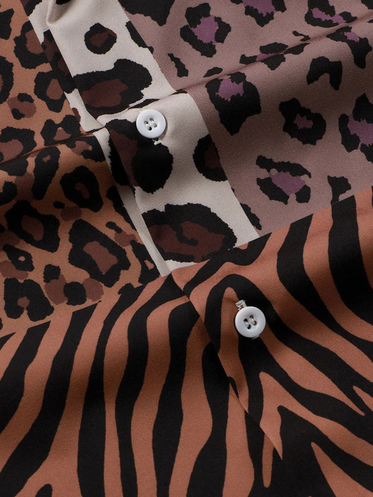 Arnon® | Patchwork Animal Print Shirt - Image 4