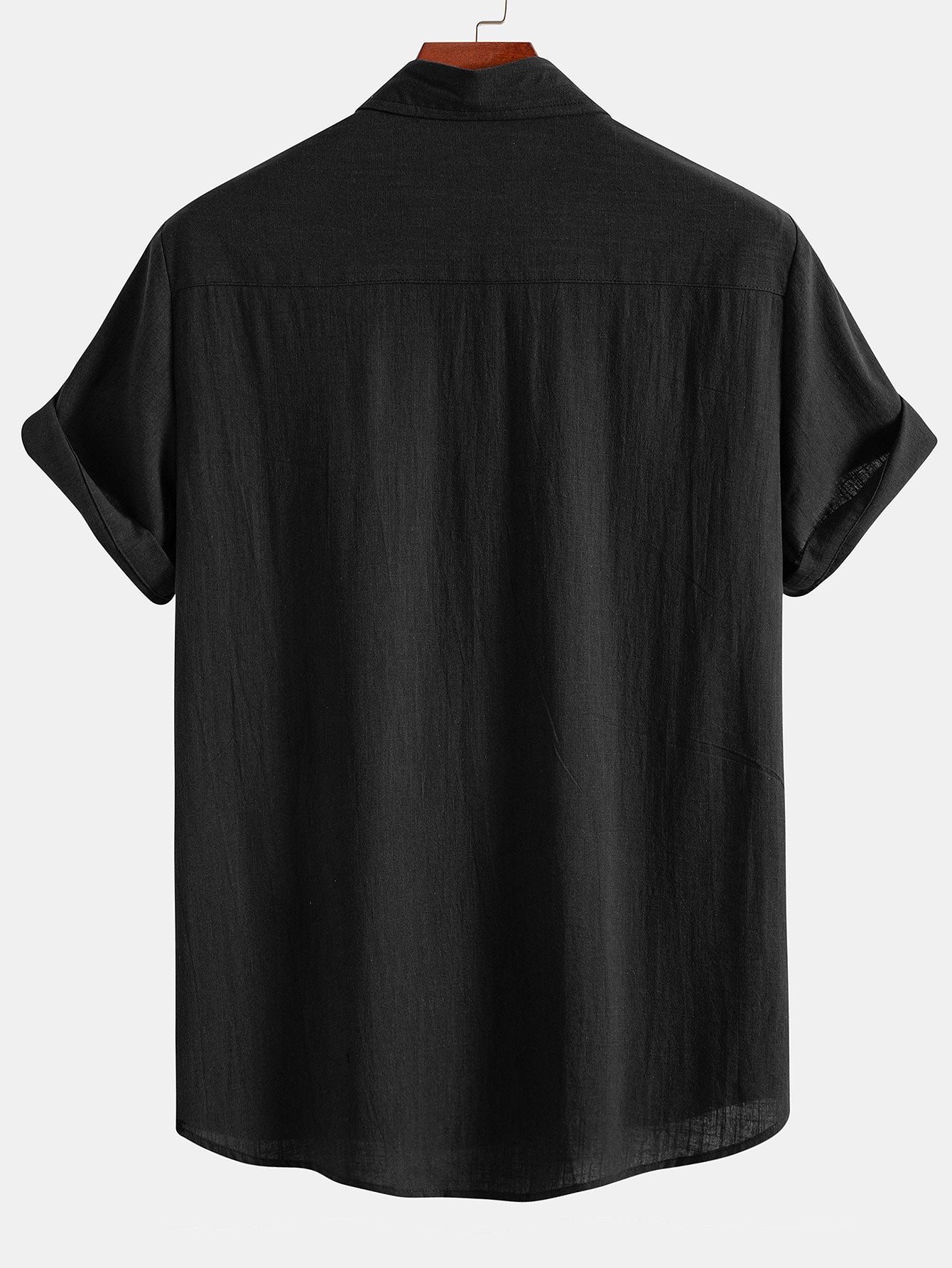 Arnuadt® | Tiki Tribe Hawaii Print Linen Look Contrast Button Up Shirt - Image 7