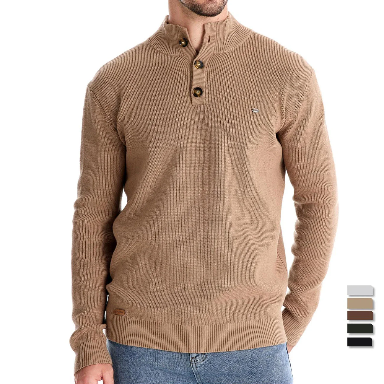 Artemio® | Men'S Sweater With Button Design - Image 3