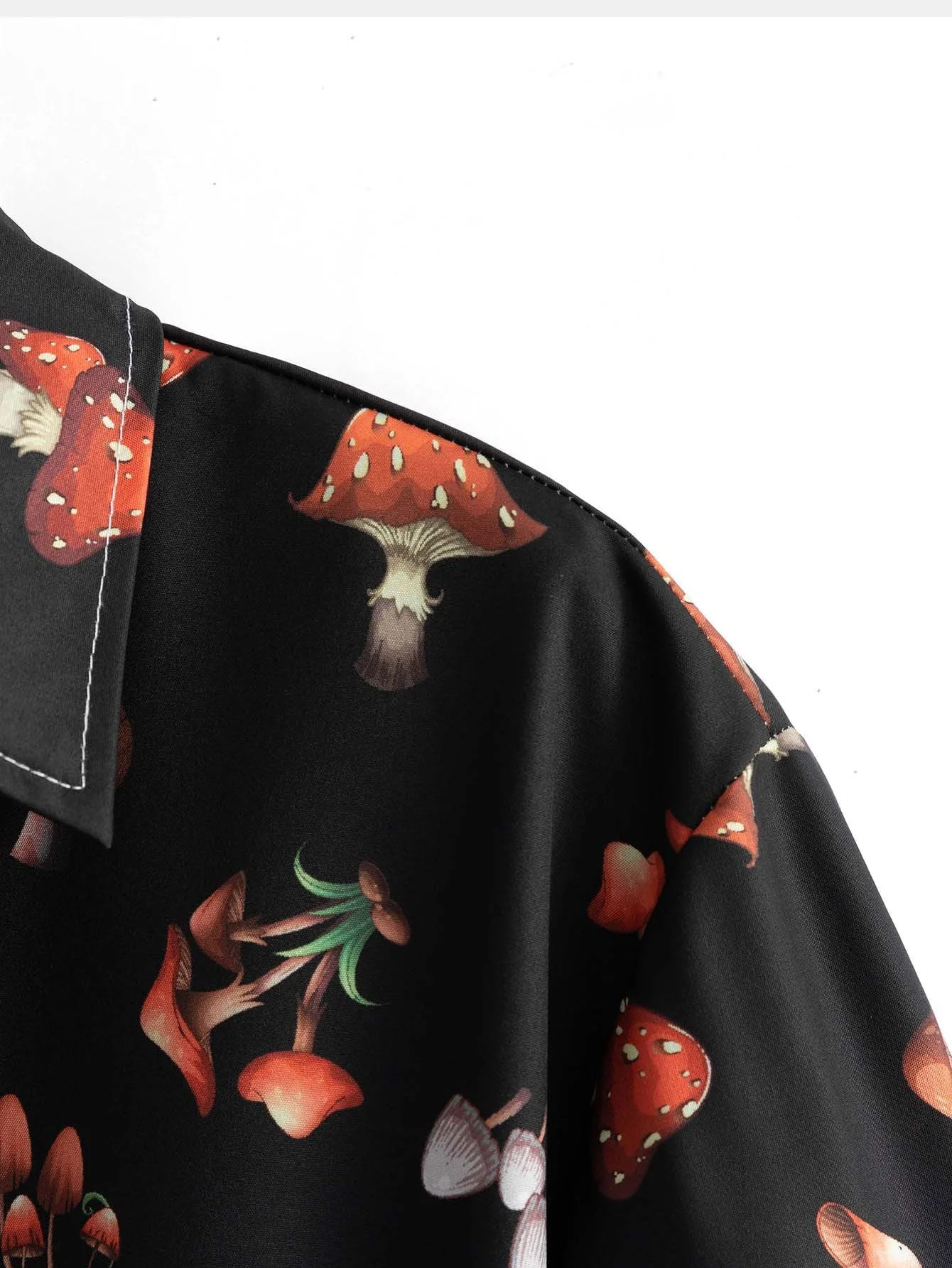 Artemis® | Mushroom Print Button Up Shirt - Image 5