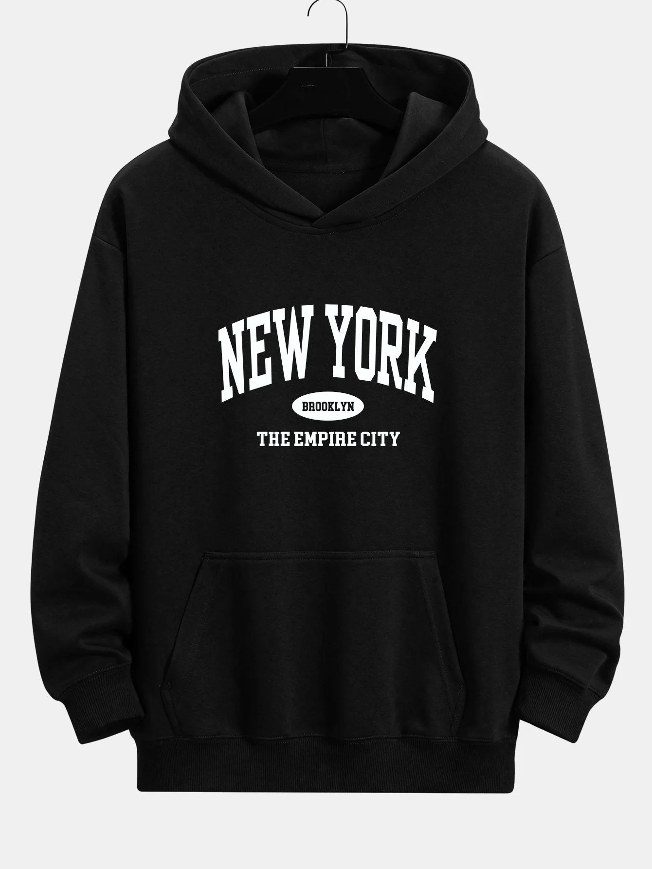 Arthur | New York Slogan Print Relax Fit Hoodie - Image 4