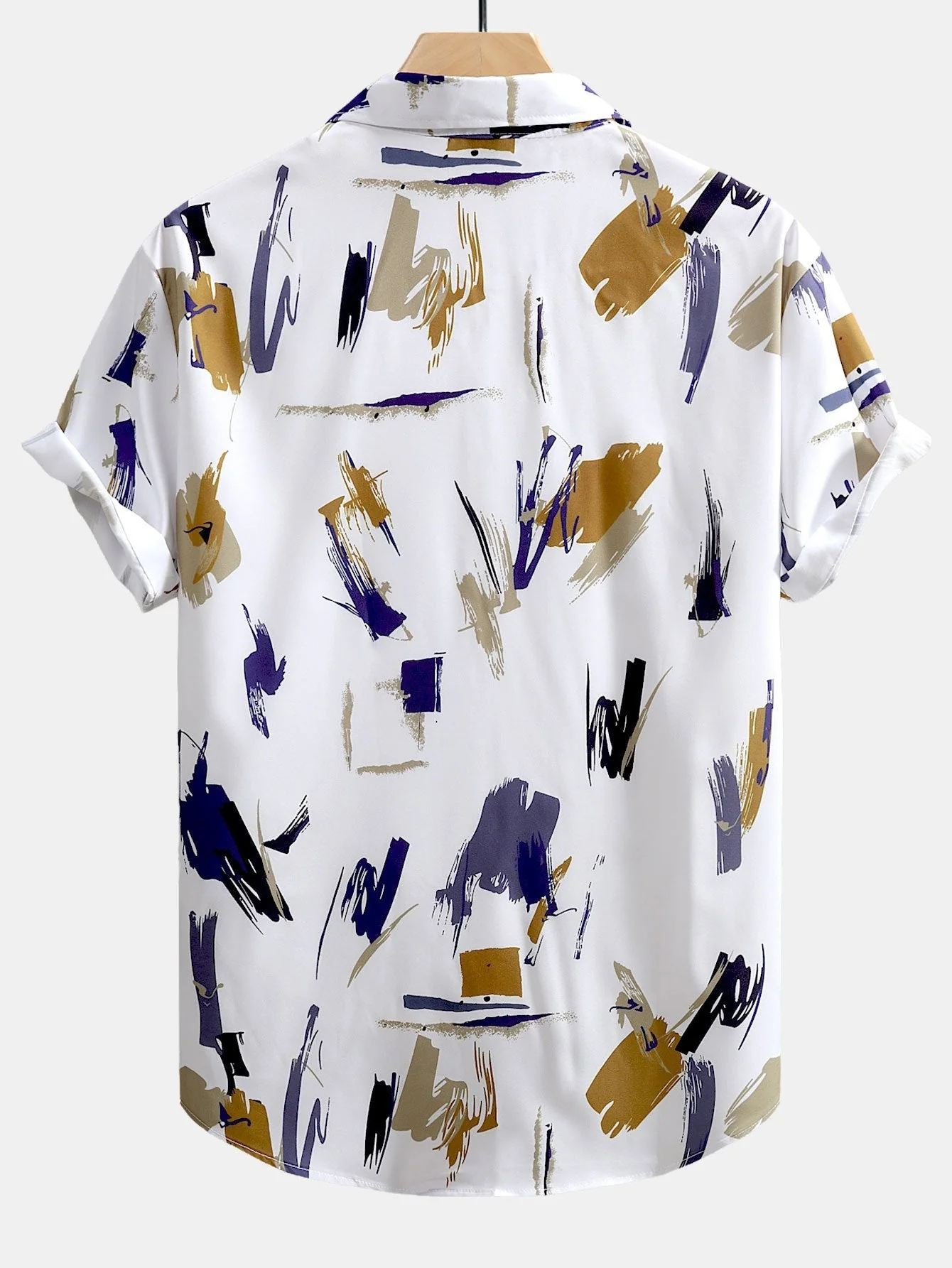 Arti® | Brushstroke Print Button Up Shirt - Image 2