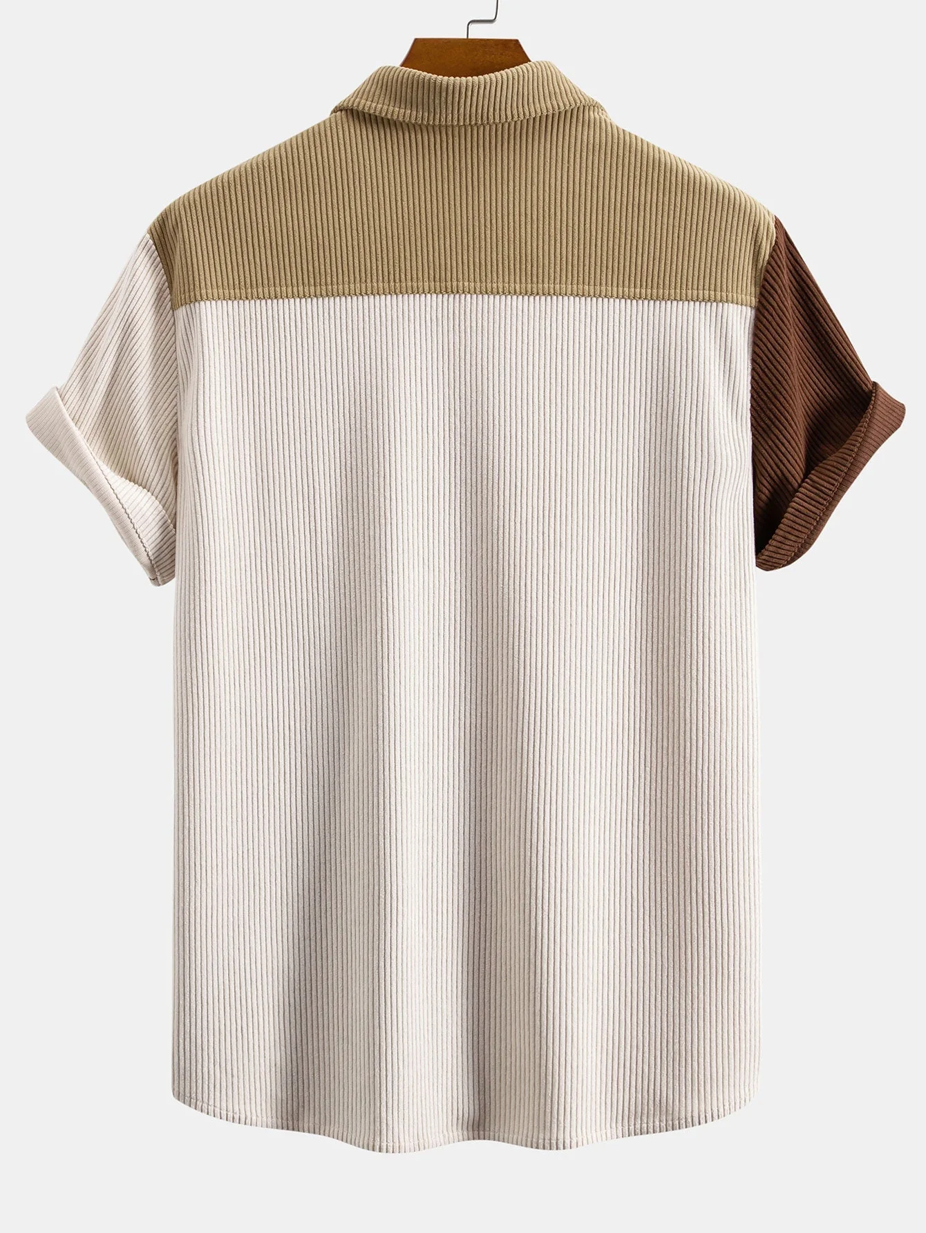 Arturo® | Colorblock Button Up Corduroy Shirt - Image 2