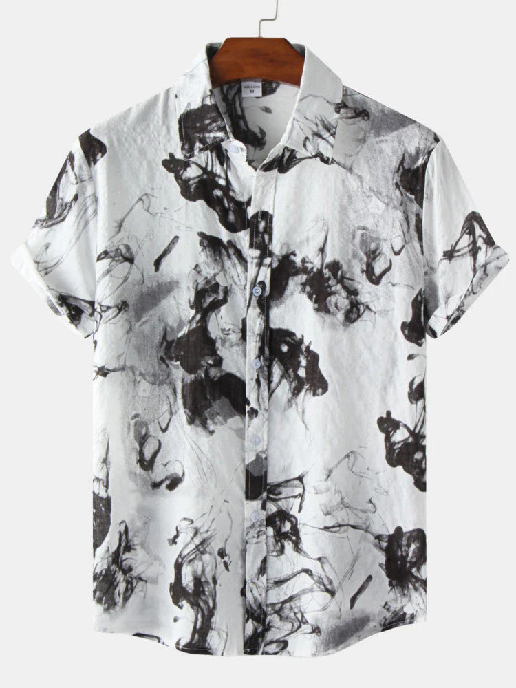 Arvan® | Ink Painting Short Sleeve Shirts - Image 3