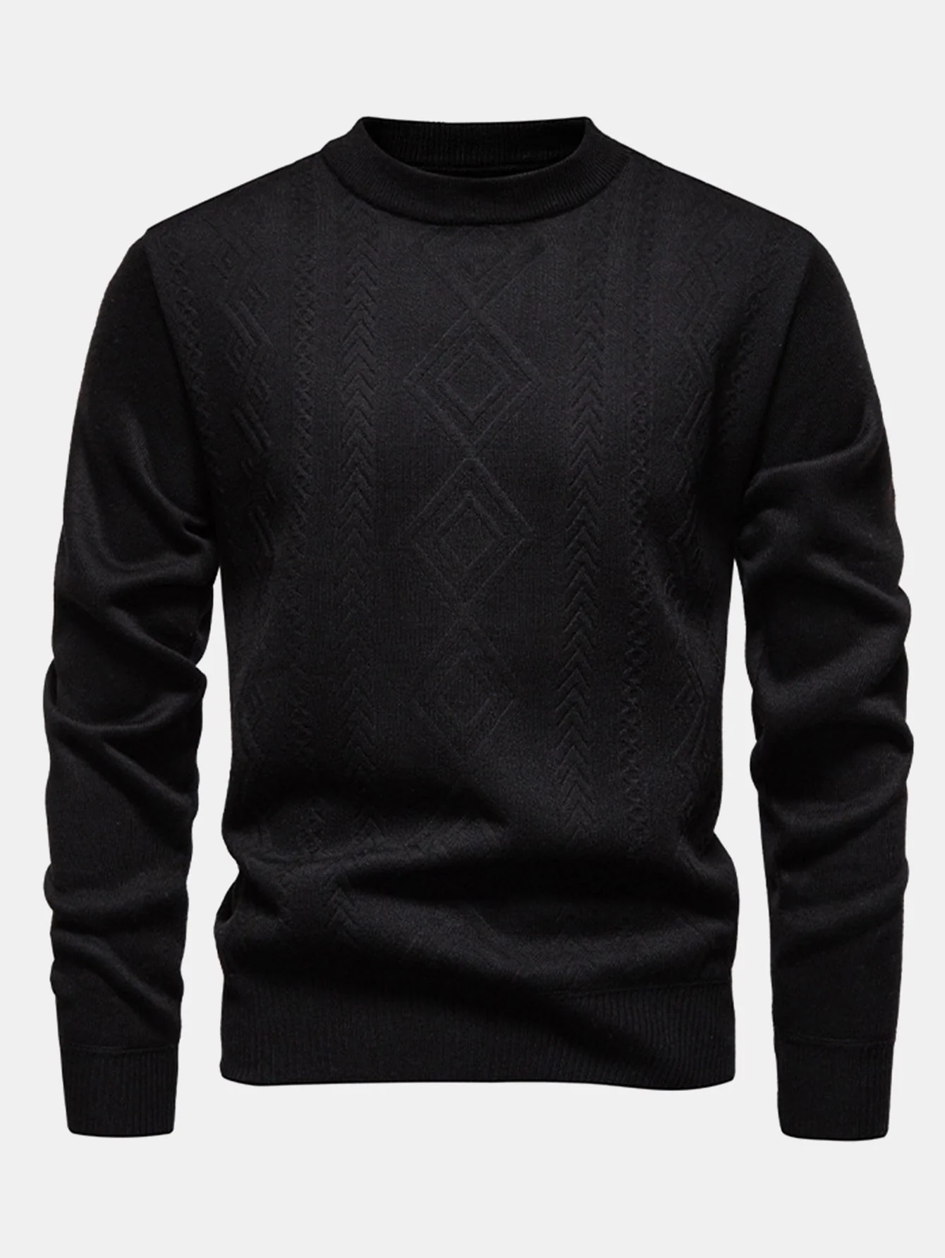 Asad® | Geometric Jacquard Crewneck Sweater - Image 11