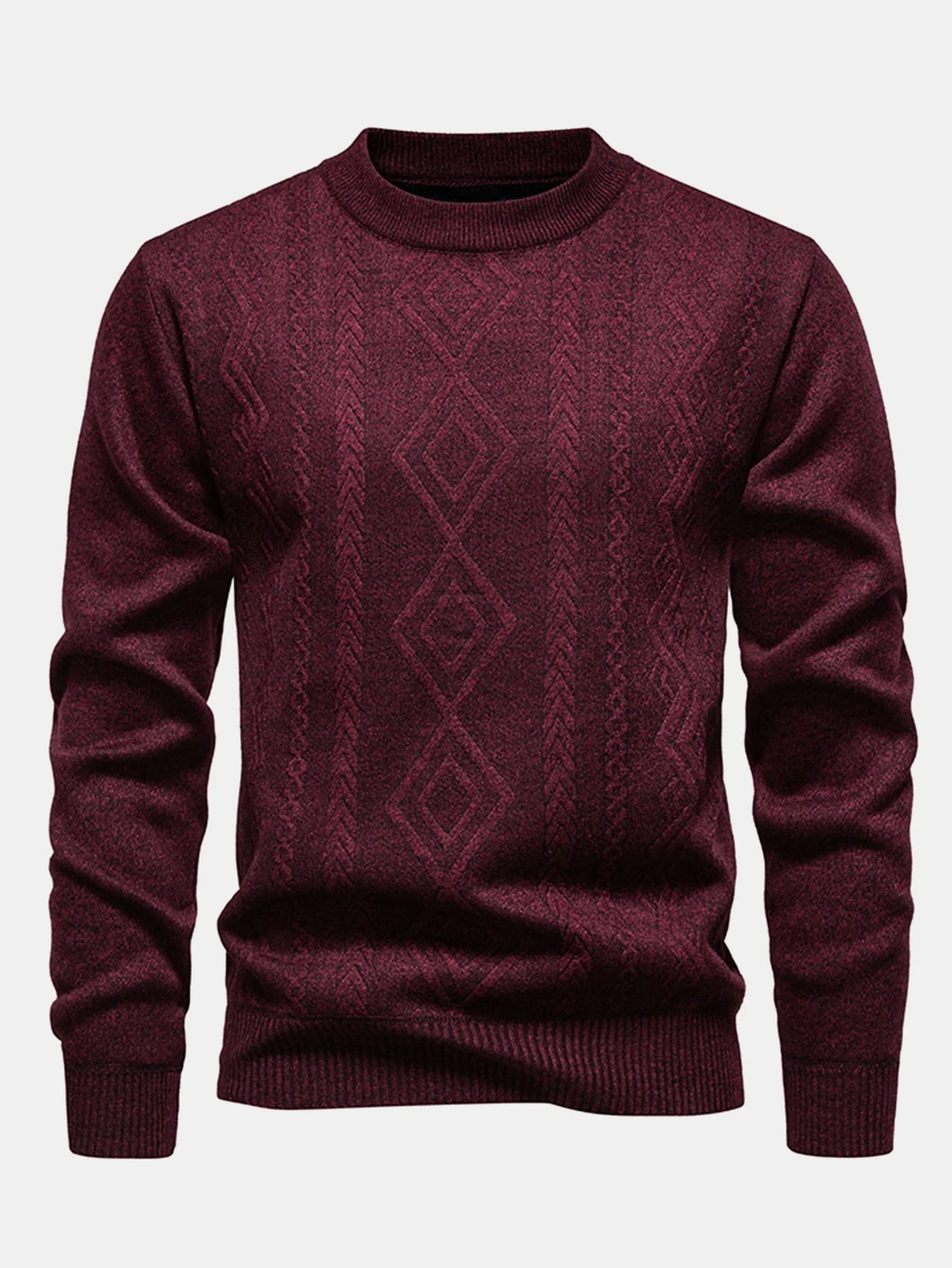 Asad® | Geometric Jacquard Crewneck Sweater - Image 3