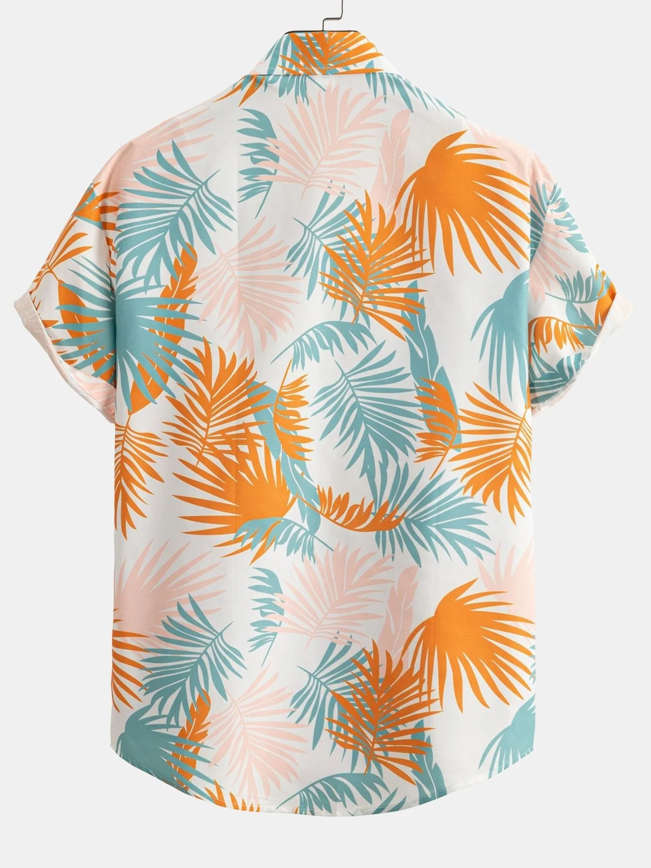 Asahel® | Leaf Print Button Up Shirt - Image 2