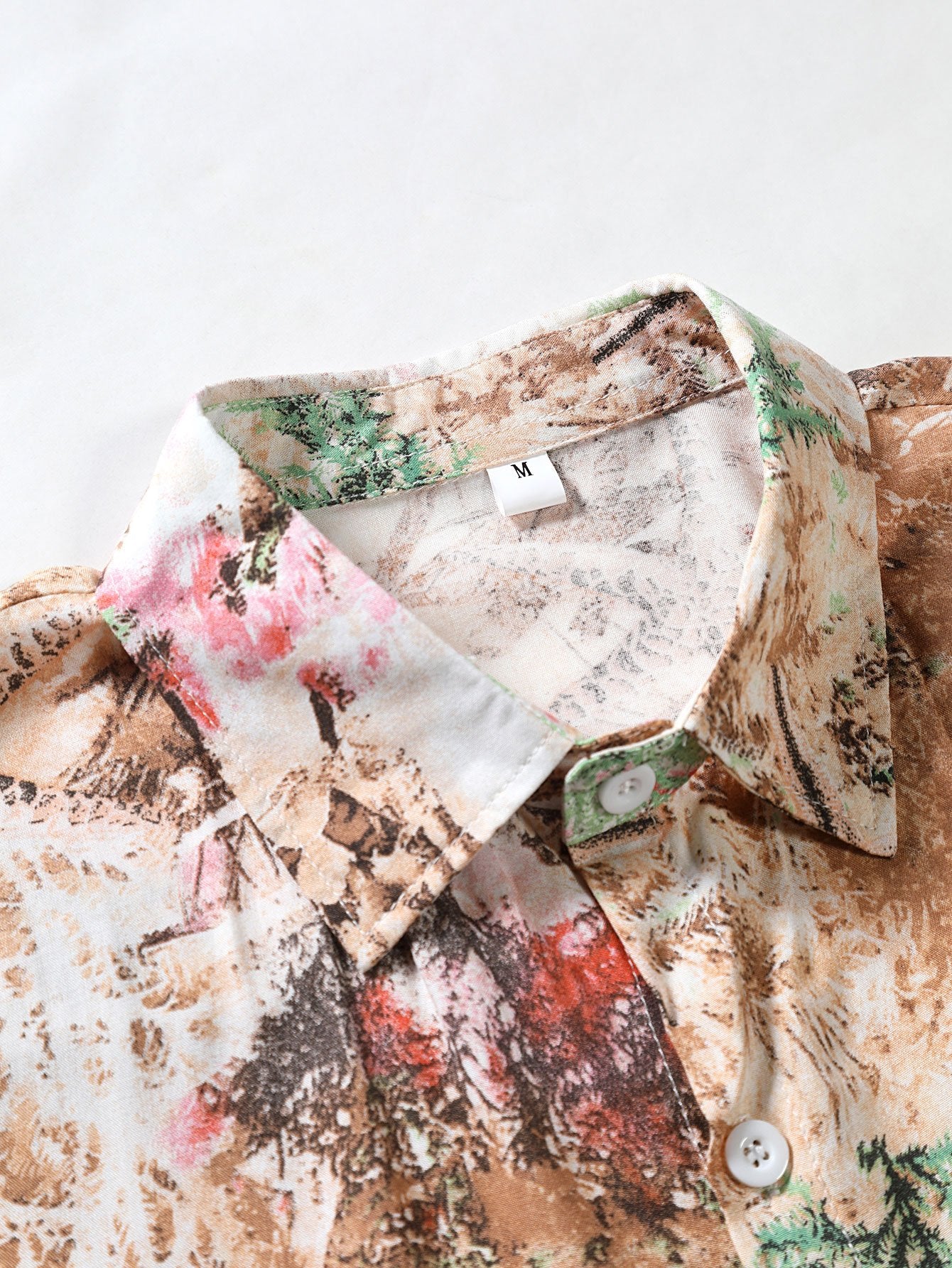 Ascanius® | Viscose Botanical Abstract Print Button Up Shirt - Image 3