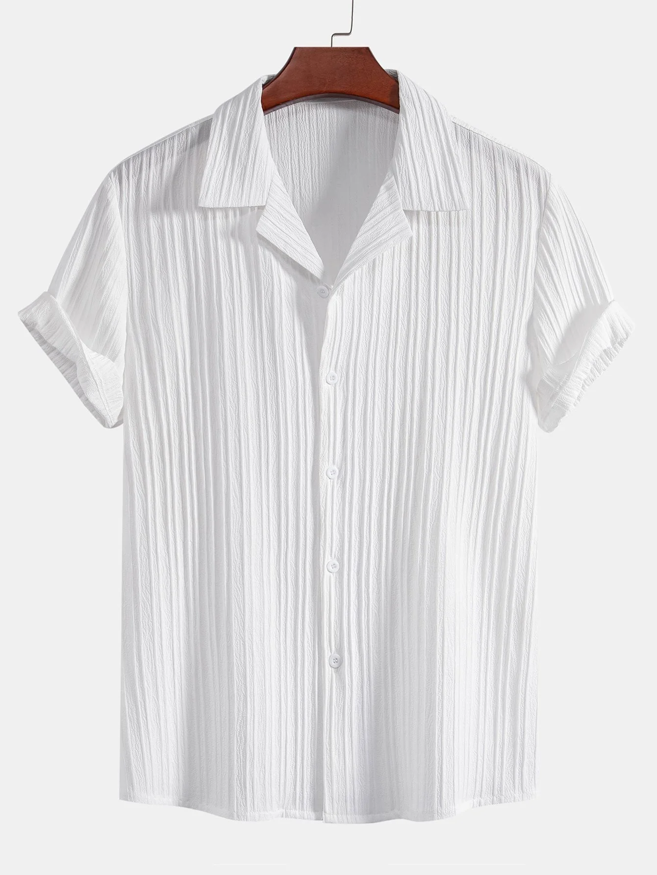Asdrúbal® | Striped Jacquard Cuban Collar Shirt & Straight Leg Pants - Image 3