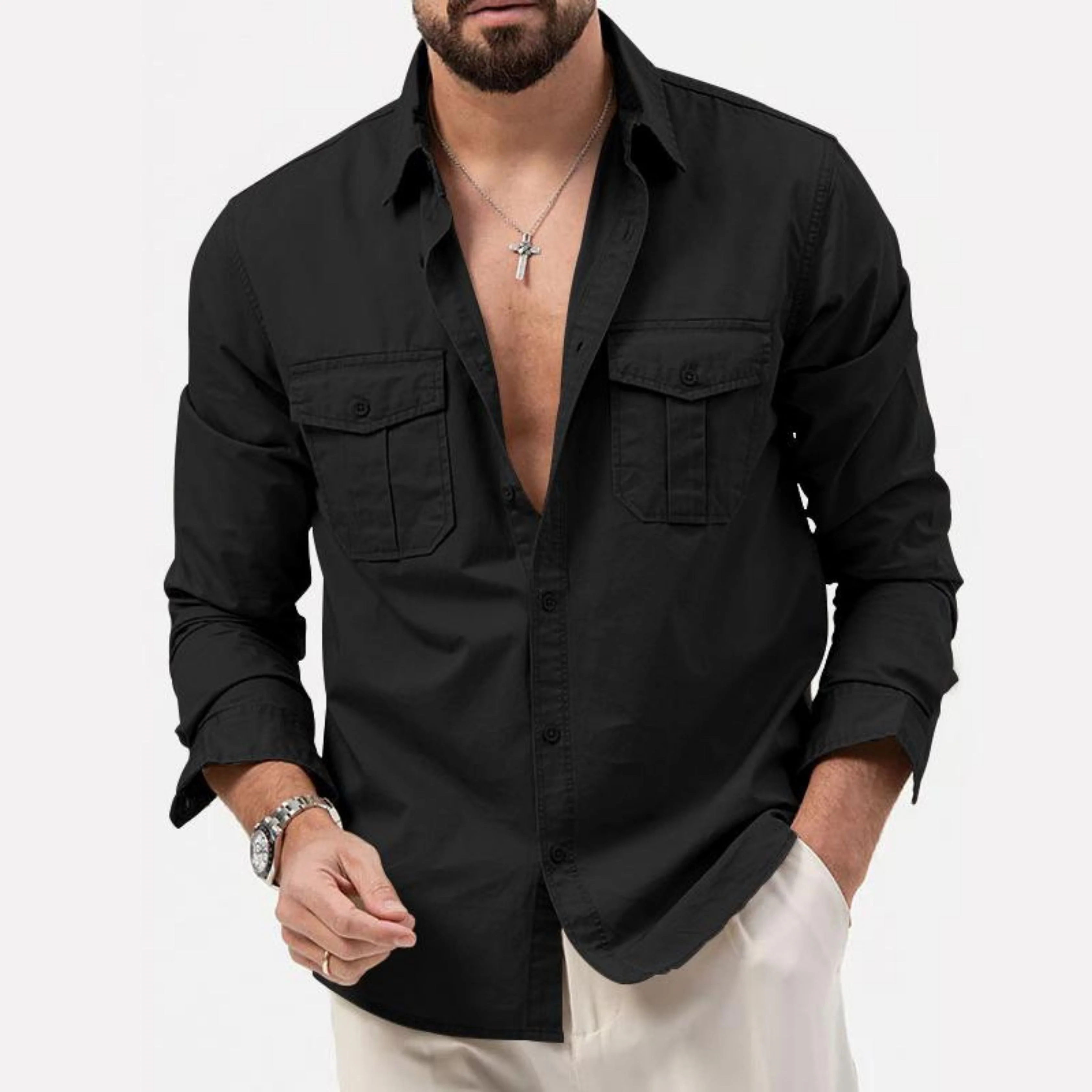 Ashley® | Men's casual shirt with long sleeves - Image 2