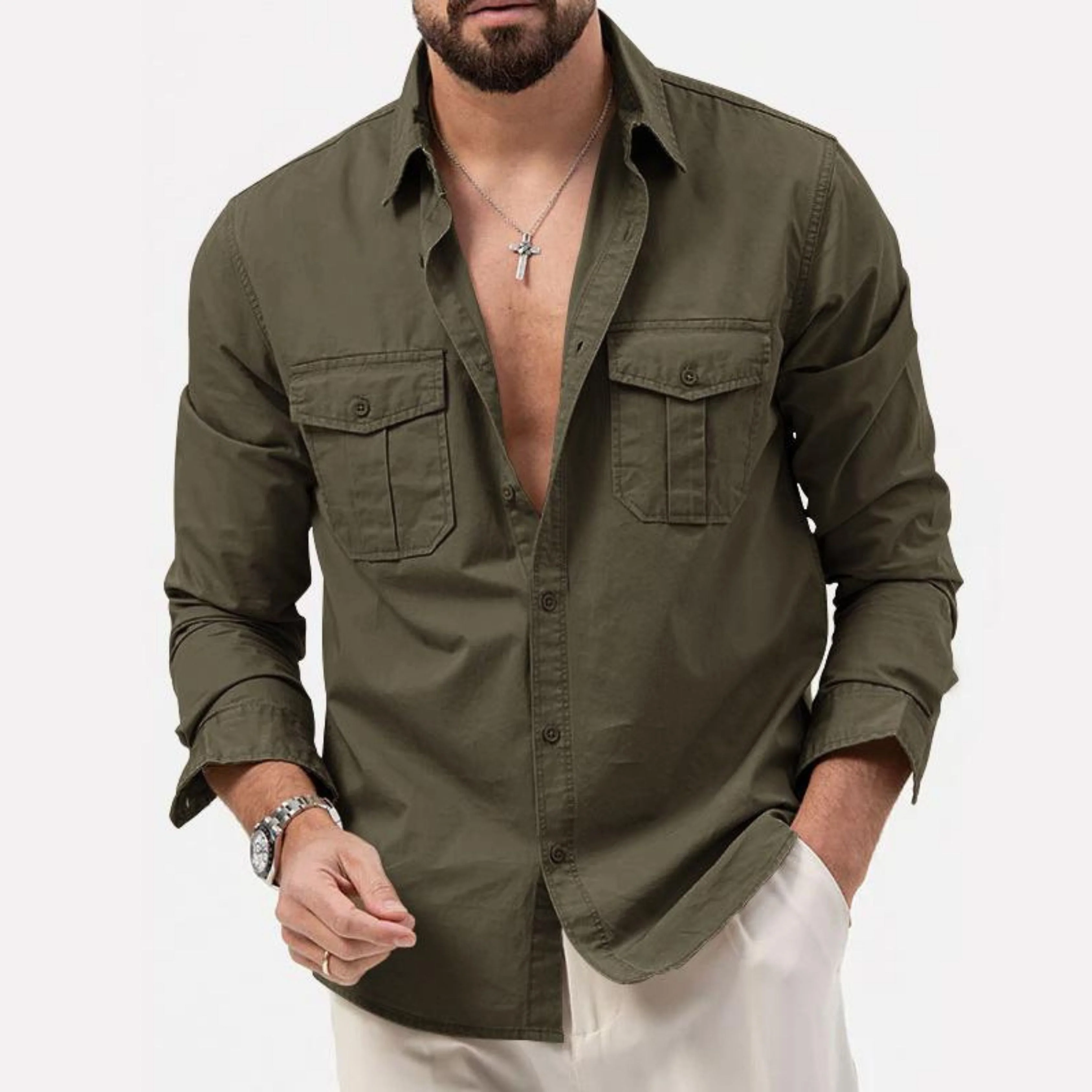 Ashley® | Men's casual shirt with long sleeves - Image 5