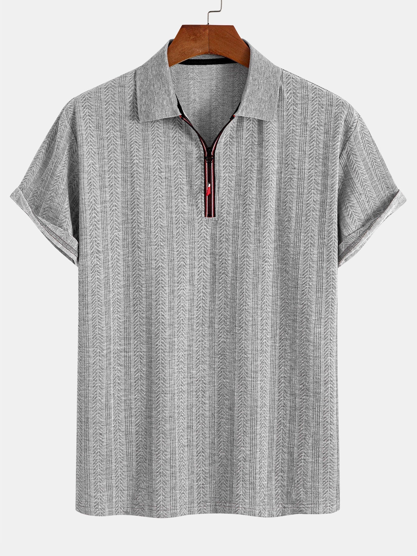 Assad® | Textured Zipper Polo - Image 11