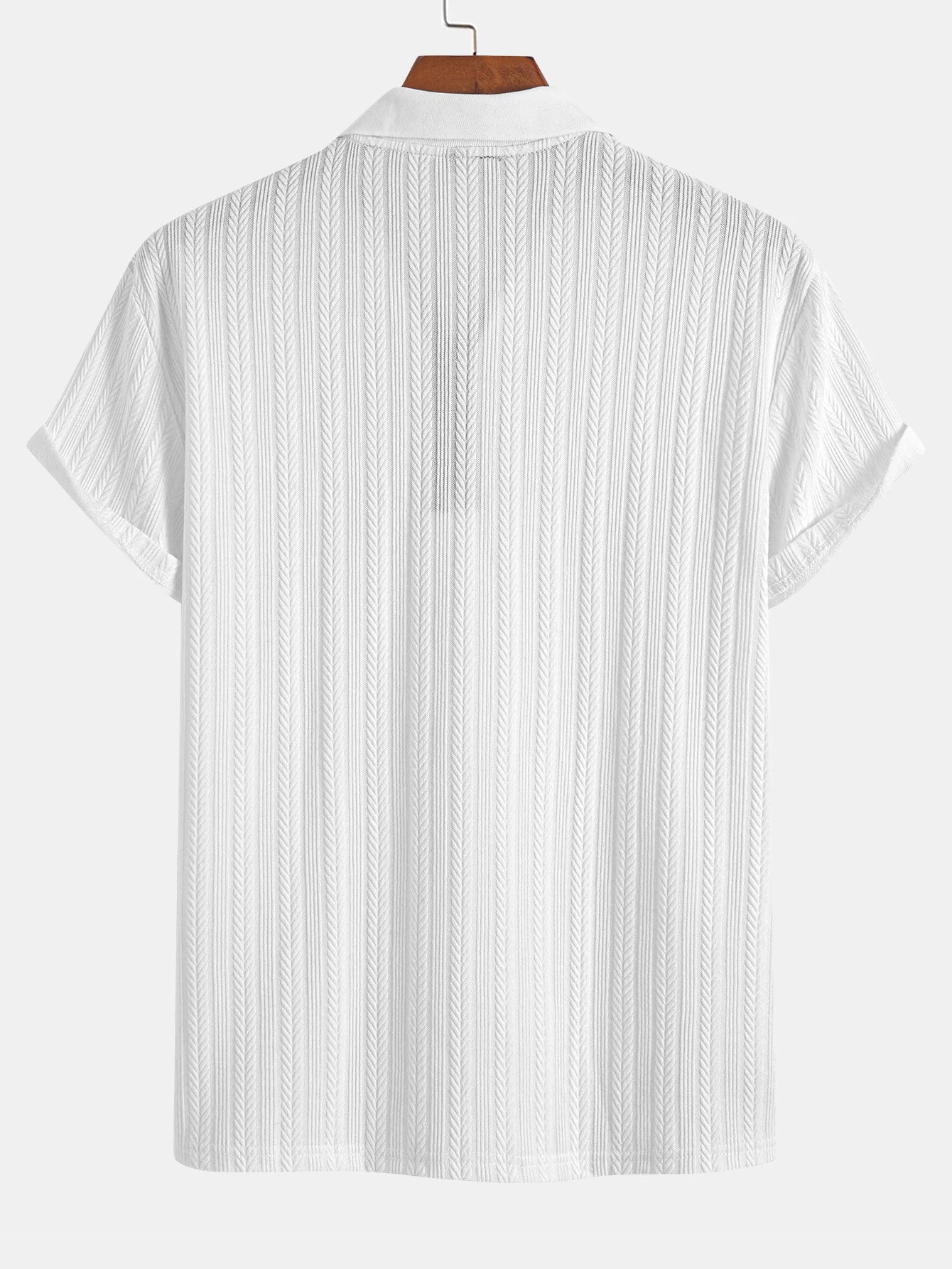 Assad® | Textured Zipper Polo - Image 8
