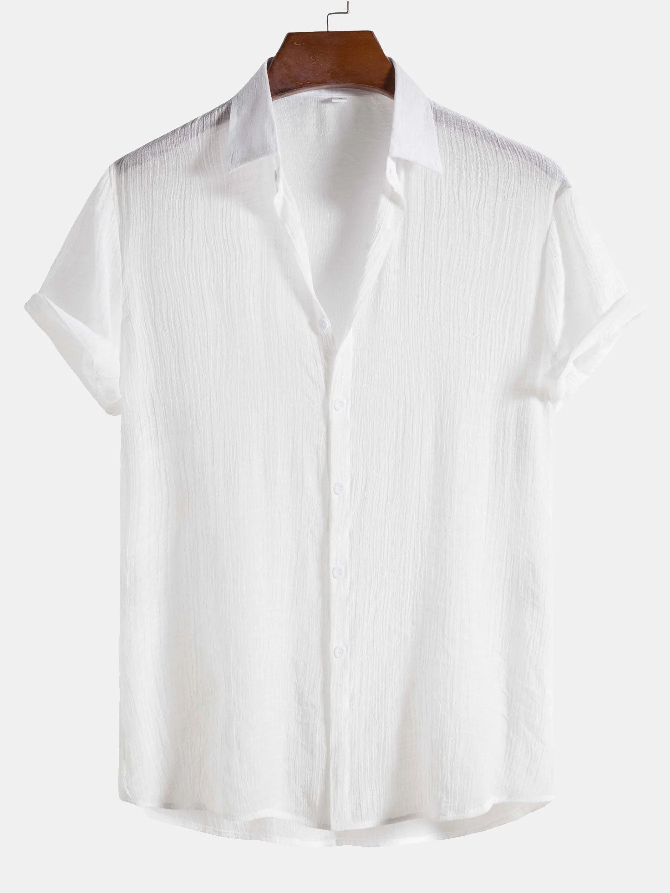 Athelstan® | Light Wrinkled Fabric Button Up Shirt