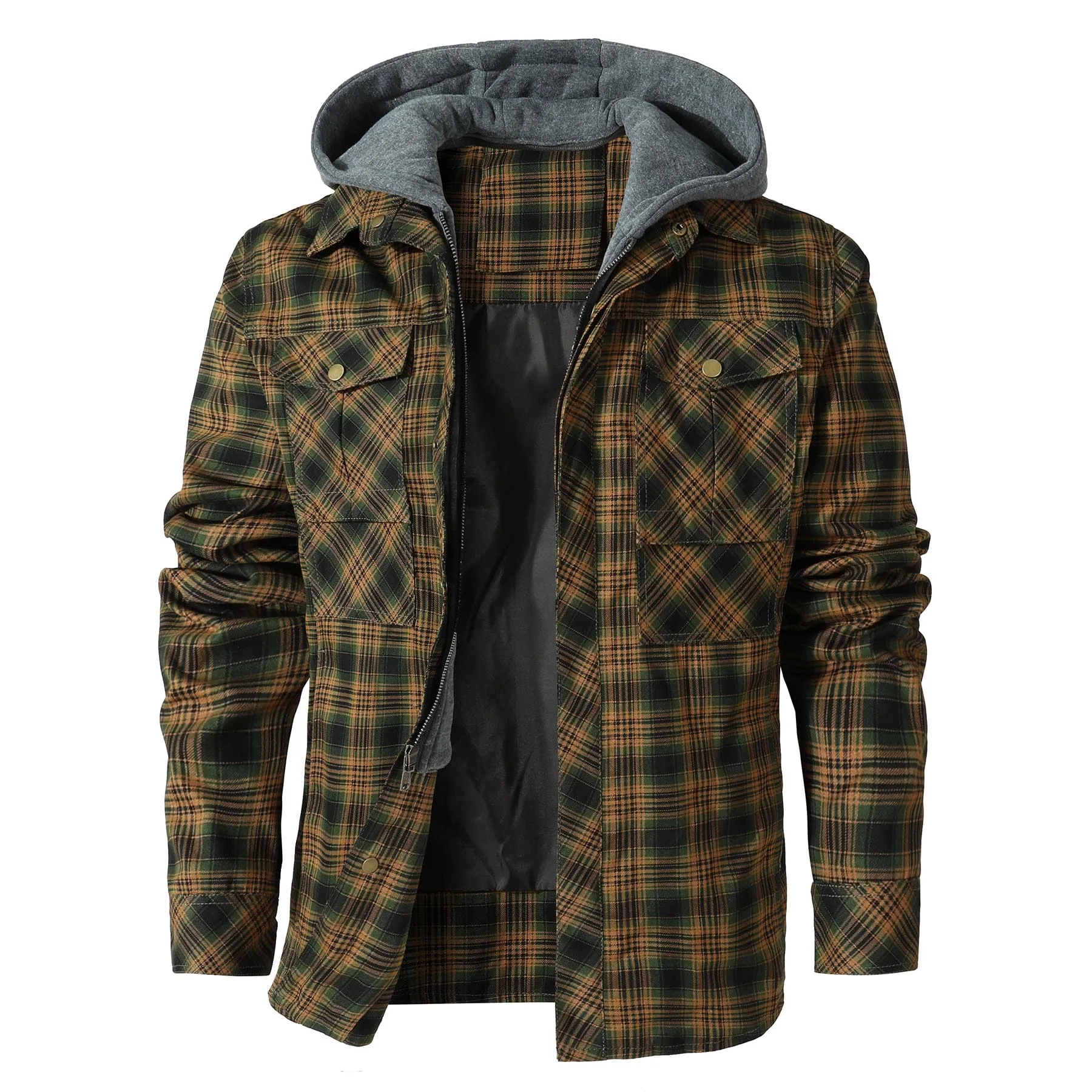 Atilio | Jay Hooded Flannel Jacket - Image 3