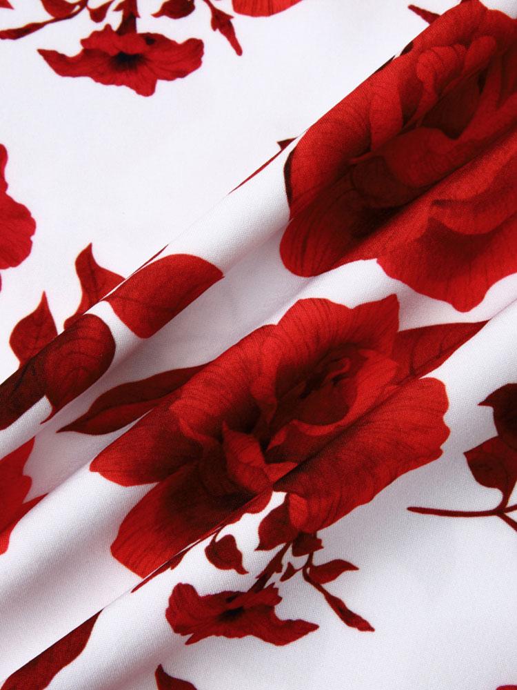 Atiyeh® | Red Floral Print Revere Collar Shirt - Image 6
