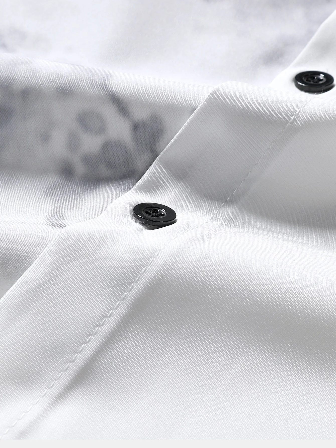 Auban® | Traditional Oriental Ink Painting Print Stand Collar Shirt - Image 4