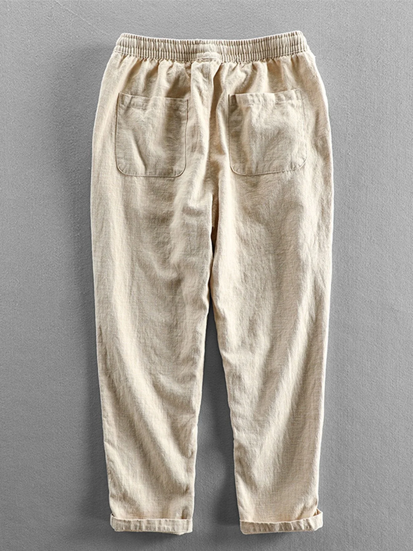 Audric® | Linen Cotton Blend Cropped Pants - Image 2
