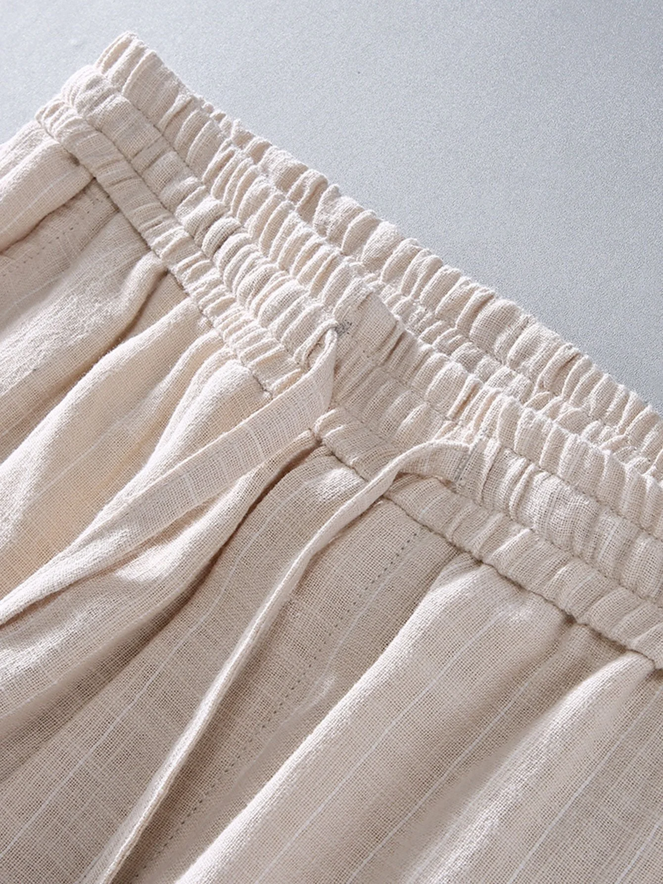 Audy® | Striped Linen Cotton Blend Cropped Pants - Image 7