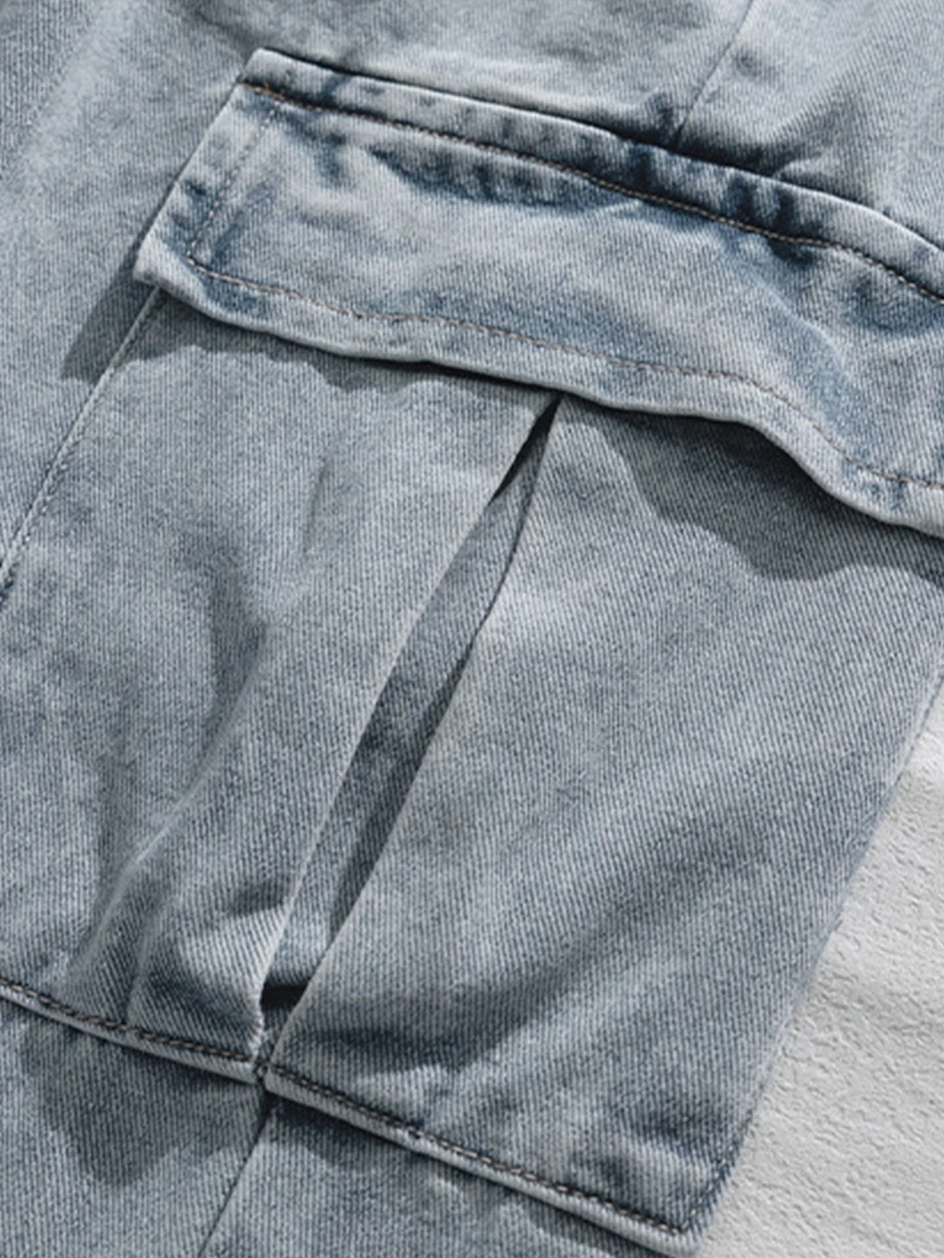 Augustin® | Elastic Waist Relax Fit Straight Leg Cargo Jeans - Image 11