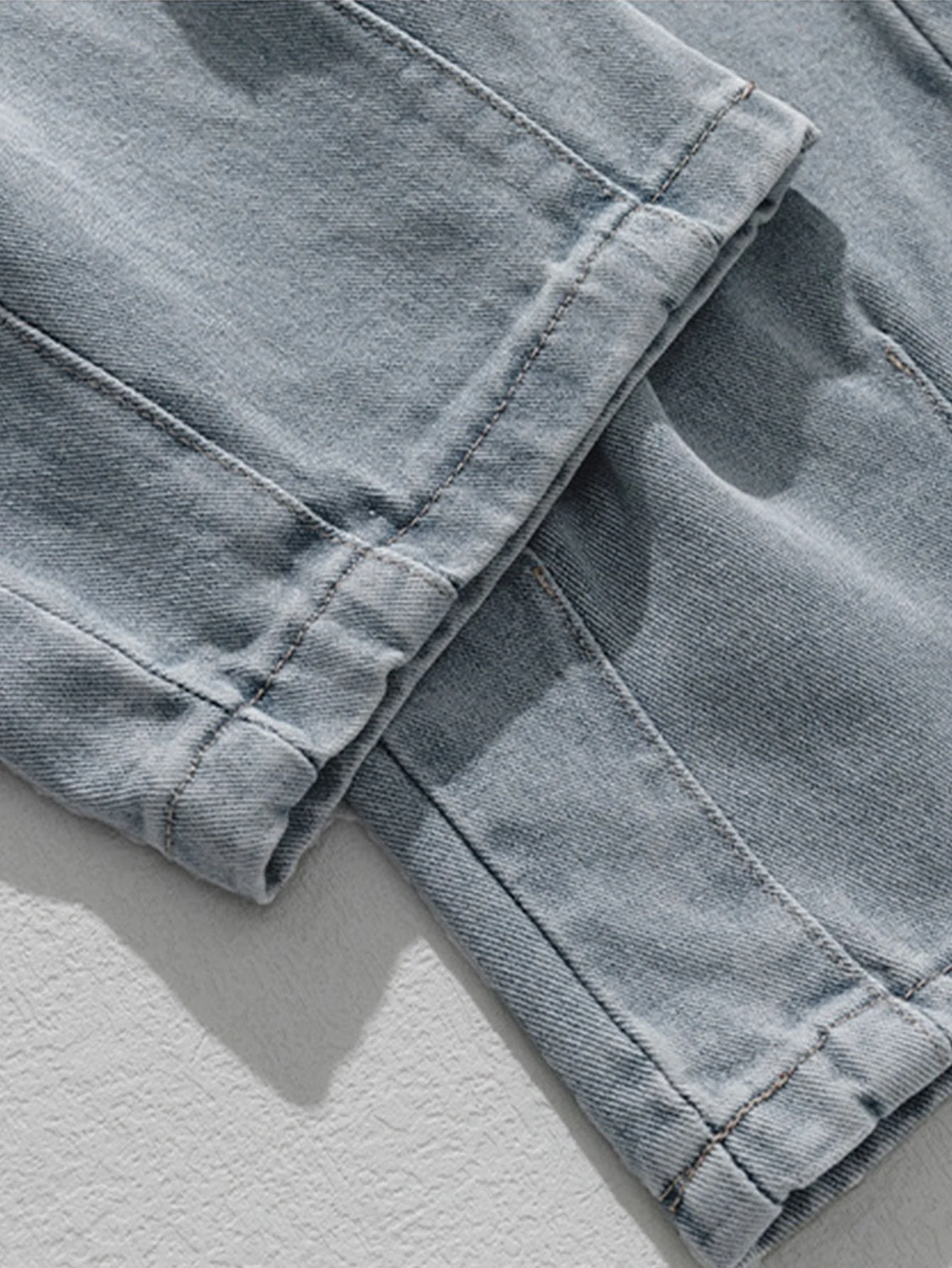Augustin® | Elastic Waist Relax Fit Straight Leg Cargo Jeans - Image 12
