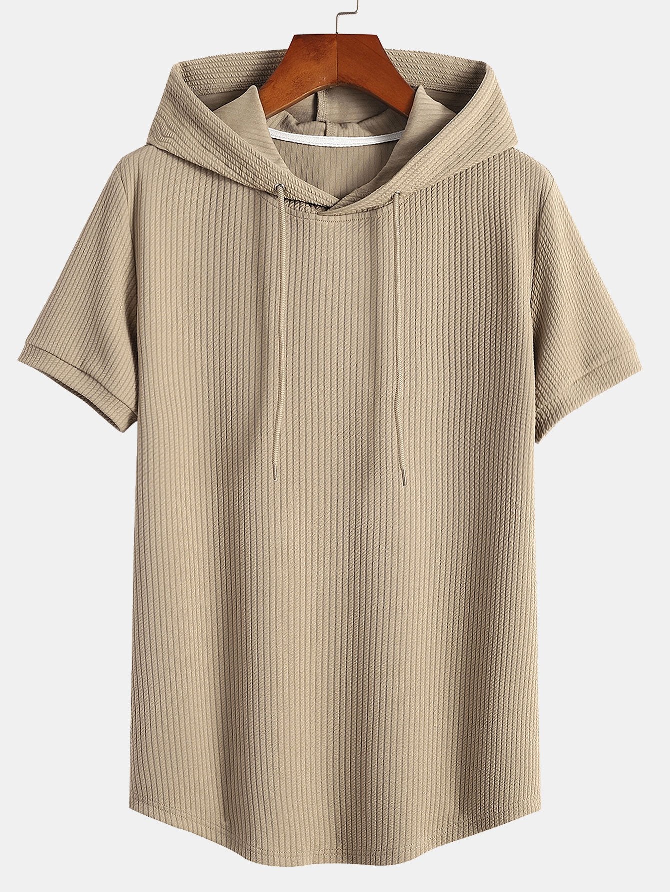 Aureliano® | Muscle Fit Ribbed Hooded T-Shirt - Image 3