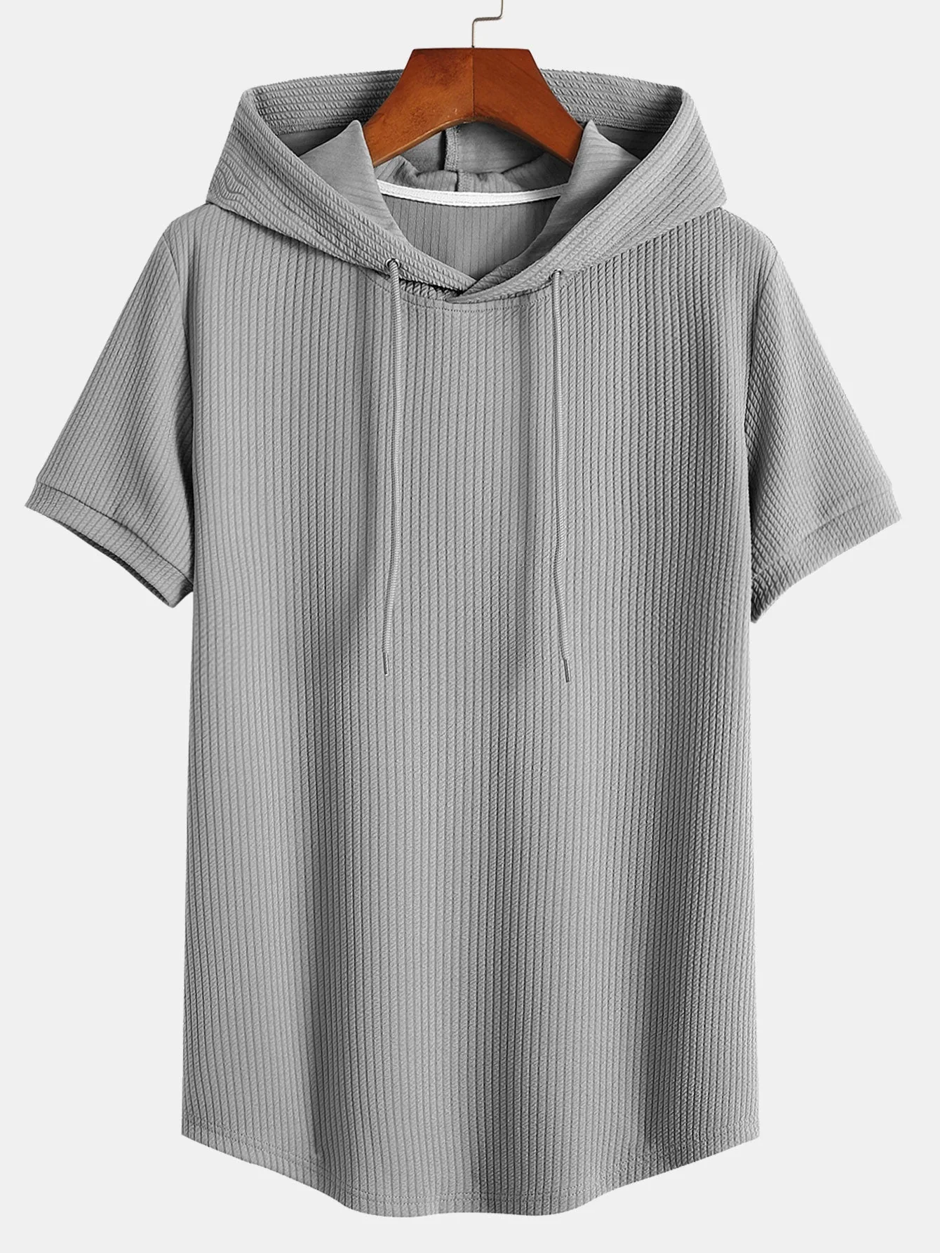 Aureliano® | Muscle Fit Ribbed Hooded T-Shirt - Image 5