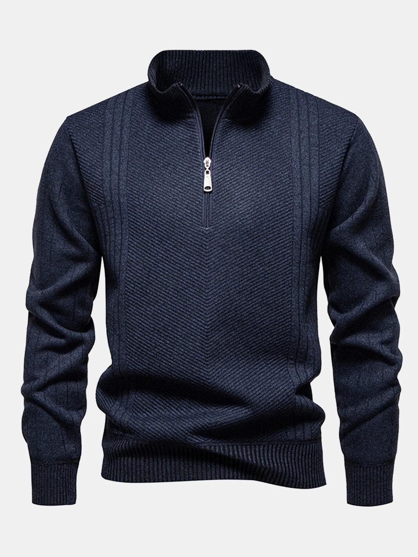 Aureliano® | Stripe Quarter Zip Sweater - Image 9