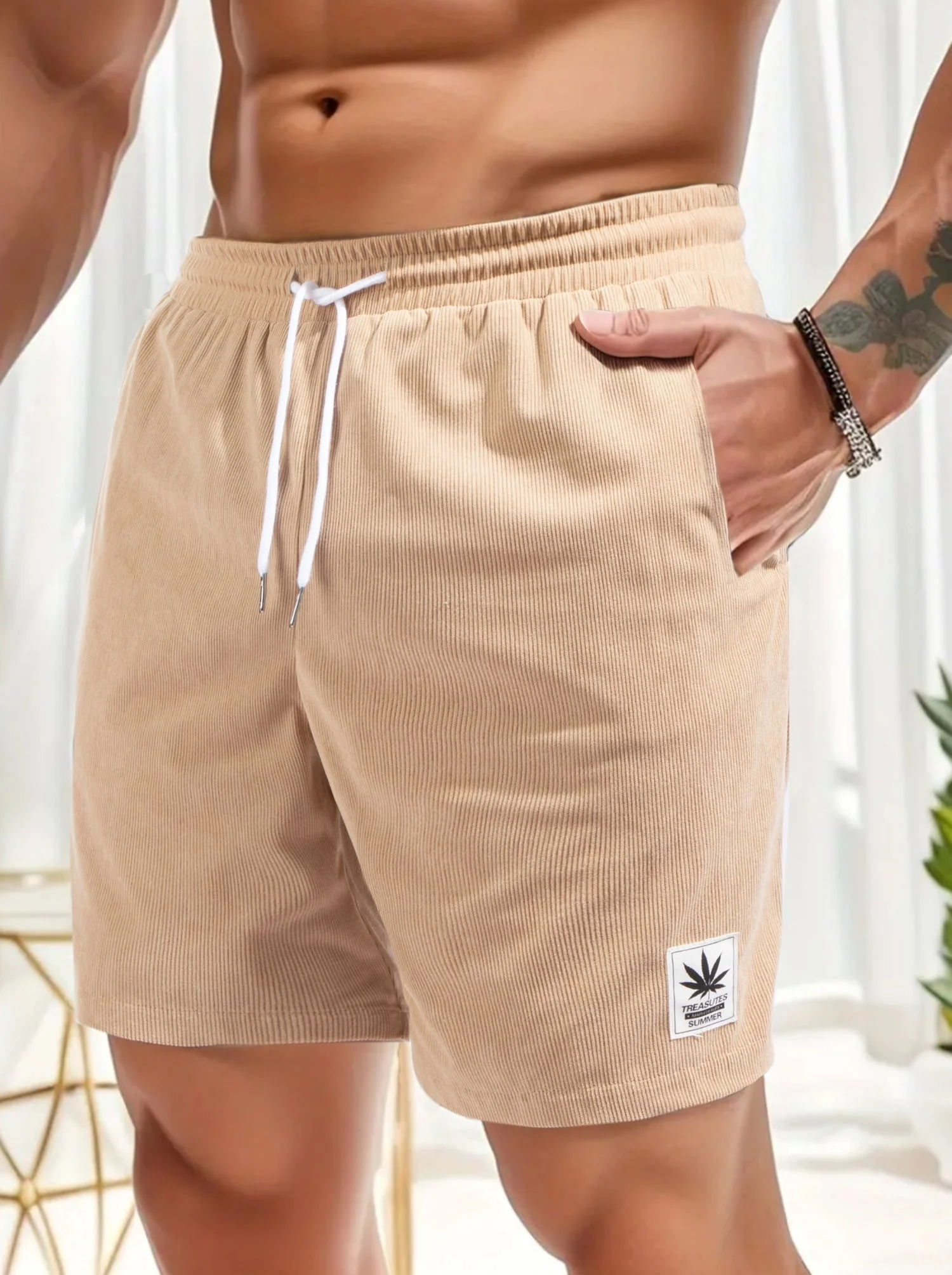 Aurelio® | Corduroy Drawstring Shorts - Image 10