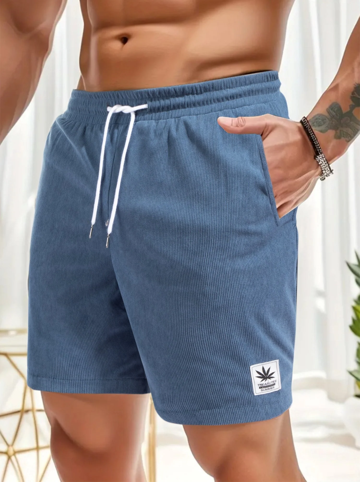 Aurelio® | Corduroy Drawstring Shorts - Image 9