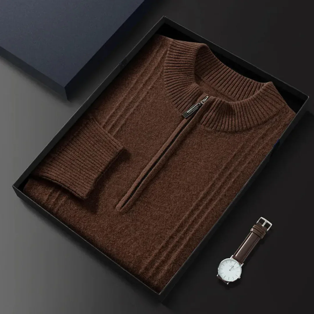 Aurelio | Zip Wool Sweater - Image 2