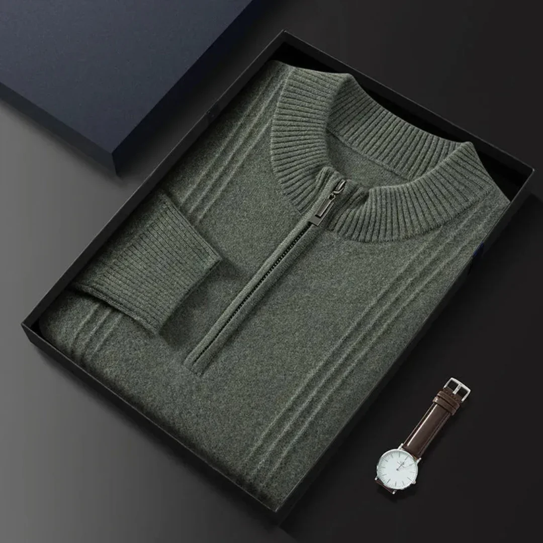 Aurelio | Zip Wool Sweater - Image 4