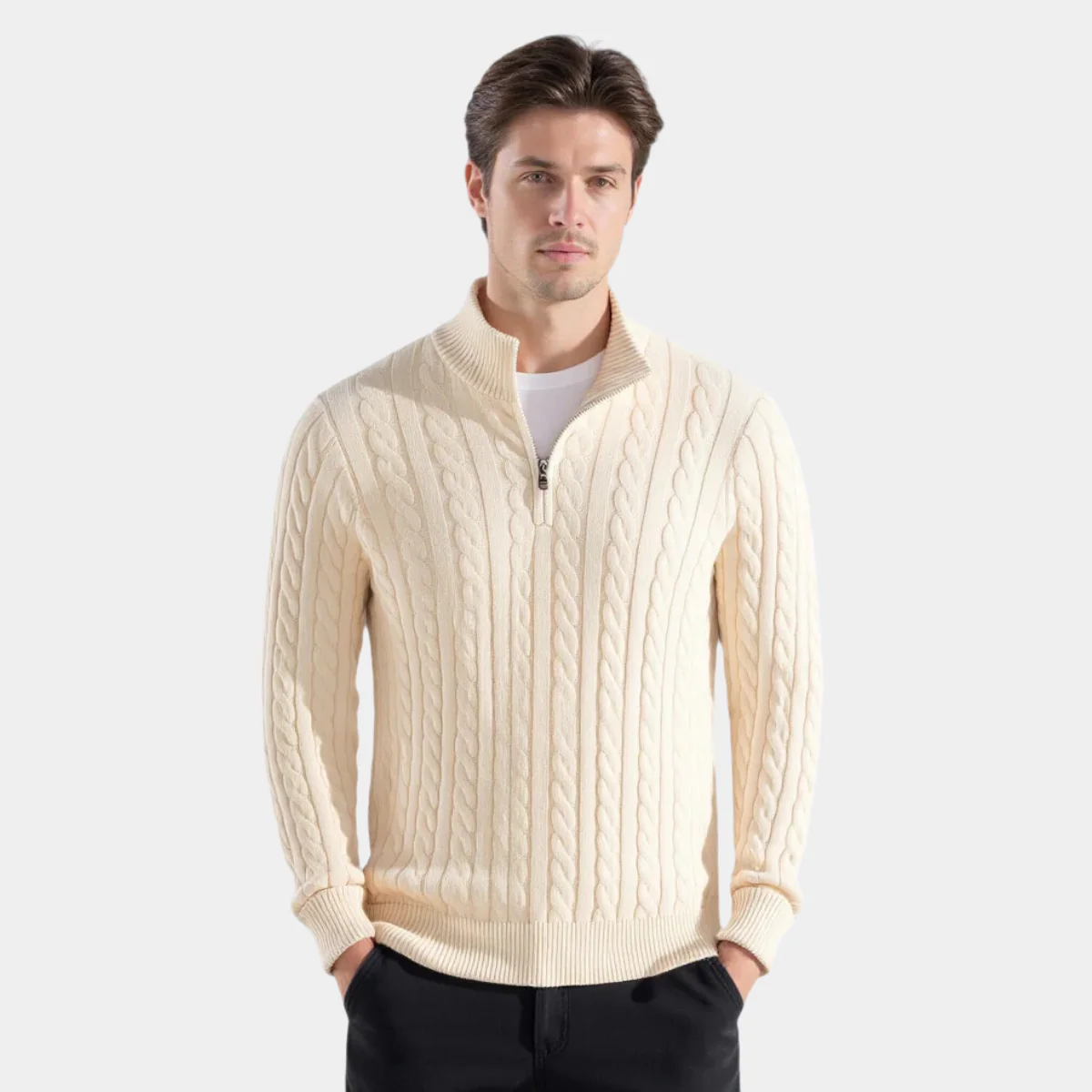 Ausonio® | Luxury Sweater With Zip