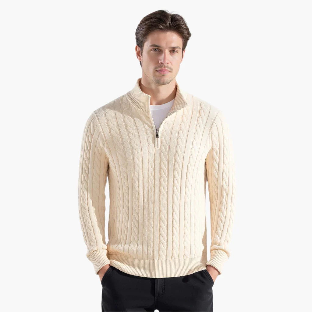 Ausonio® | Luxury Sweater With Zip - Image 11