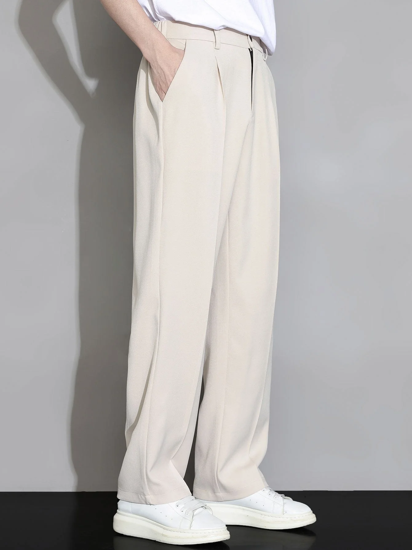 Auvray® | Relax Fit Elastic Waist Straight Leg Trousers - Image 8