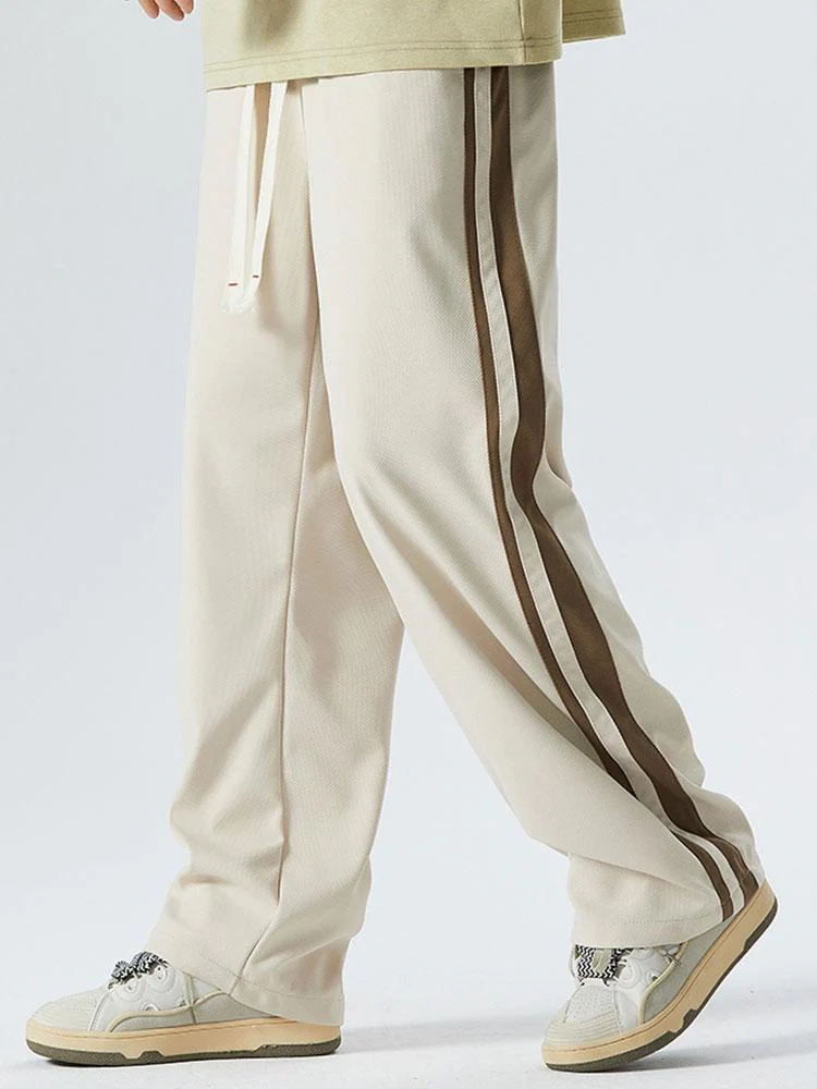 Averil® | Vintage Side Stripe Loose Fit Straight Leg Pants